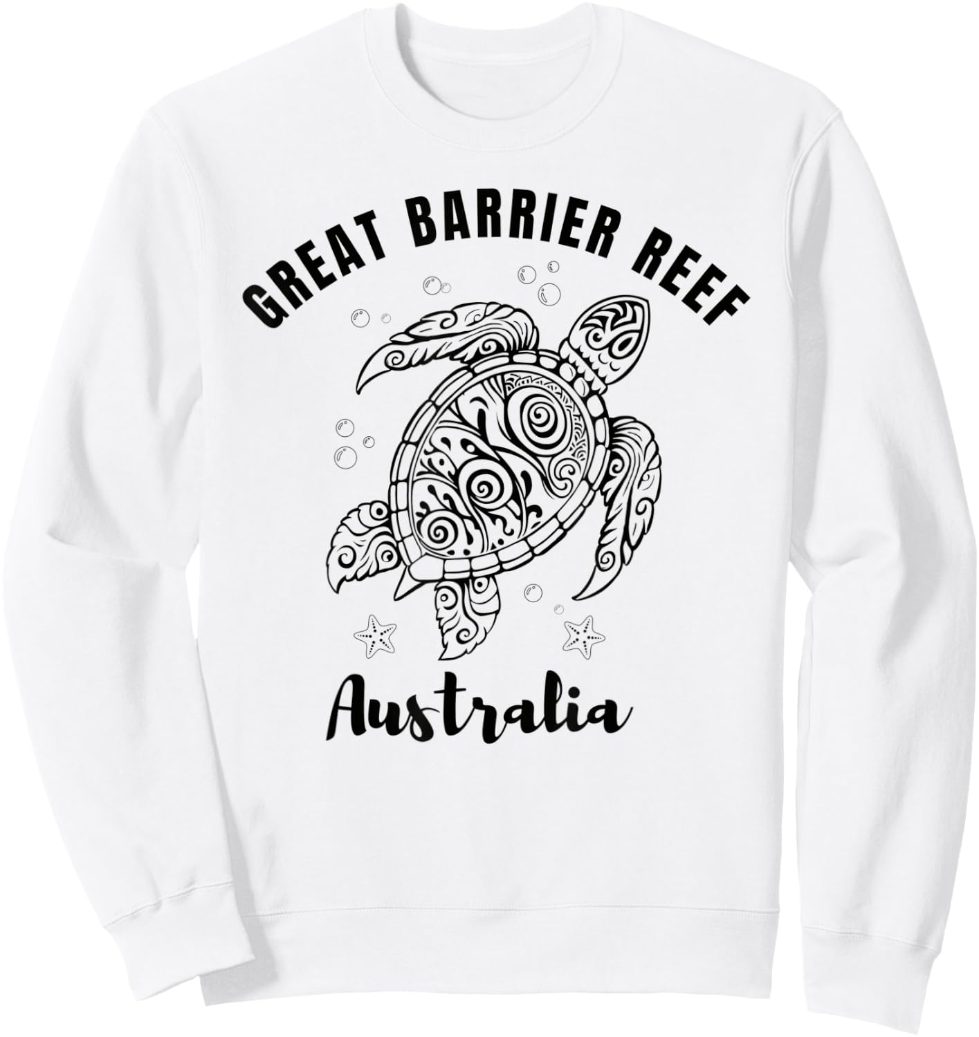 Swimming with Turtles, Great Barrier Reef, Australia Sweatshirt - Sweatshirt | White