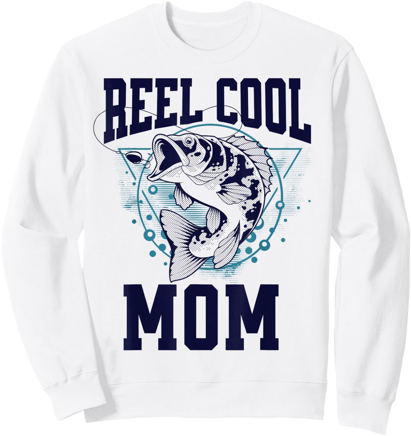 Funny Fishing Reel Cool Mom Outdoors Sweatshirt - Sweatshirt | White