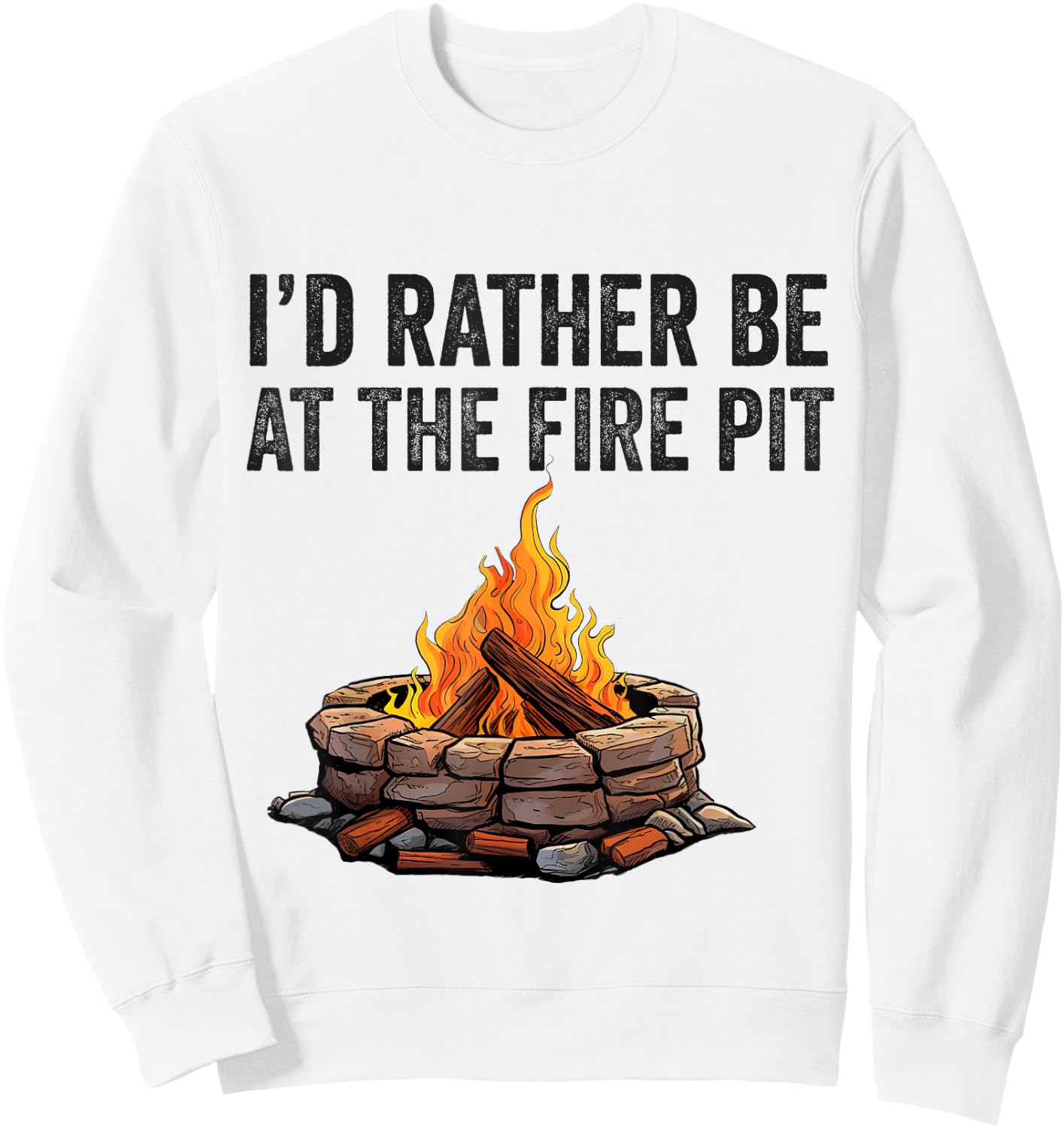 Fire Pit Bonfire Campfire Lover Men Camping Lover Sweatshirt - Sweatshirt | White