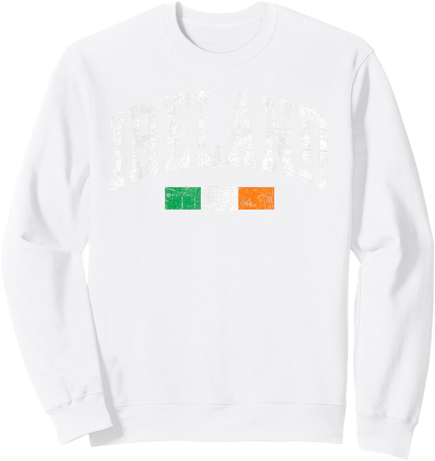 Vintage Ireland Flag Irish Retro Throwback Kids Sweatshirt - Sweatshirt | White