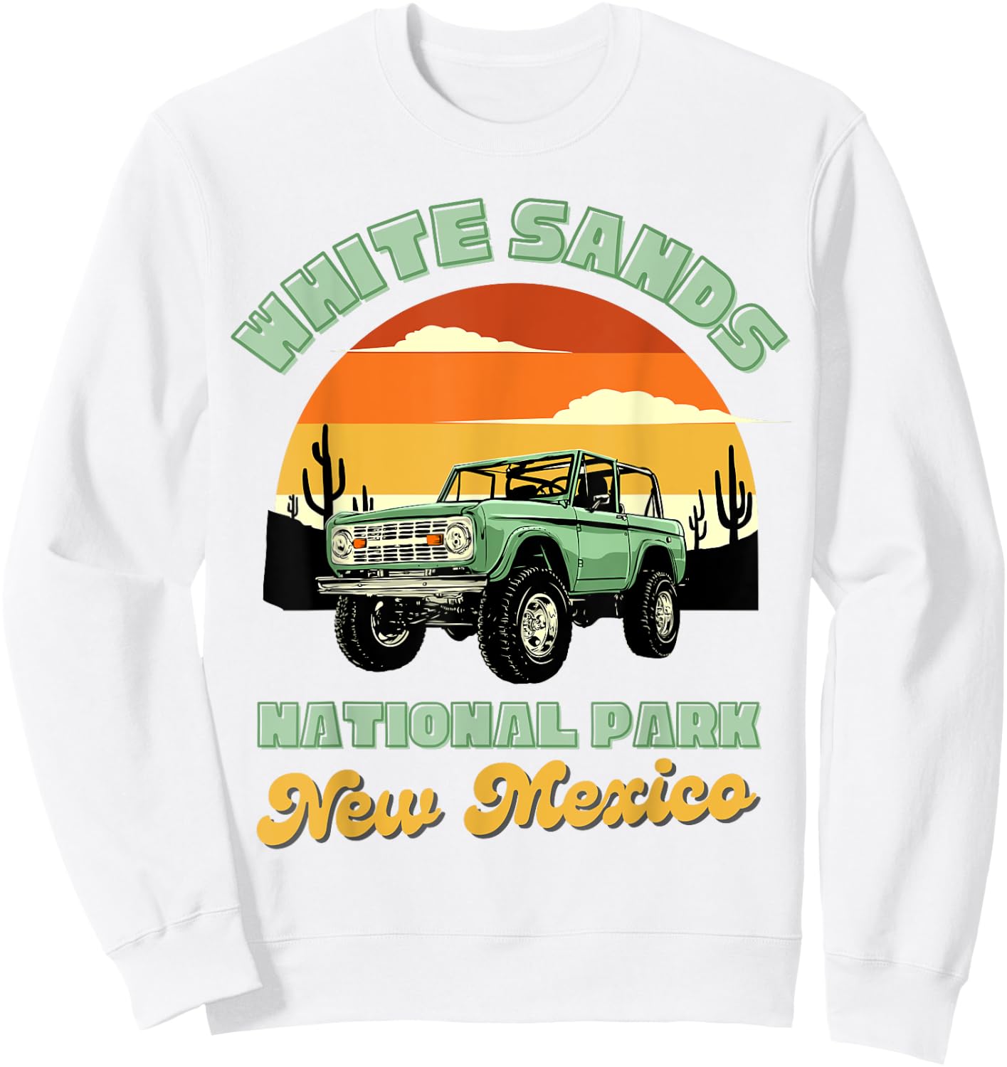 White Sands National Park New Mexico Retro Souvenir Travel Sweatshirt - Sweatshirt | White