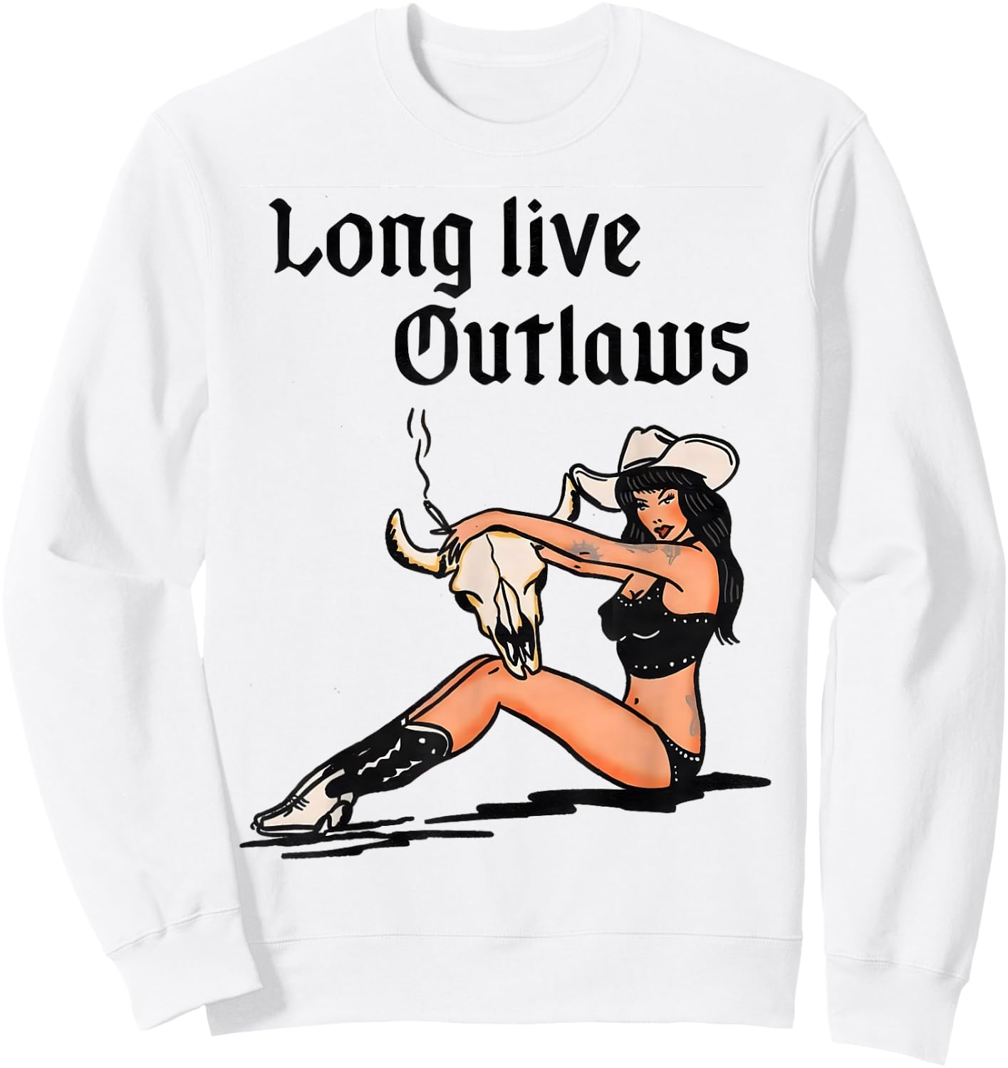 Long Live Outlaws Sweatshirt - Sweatshirt | White