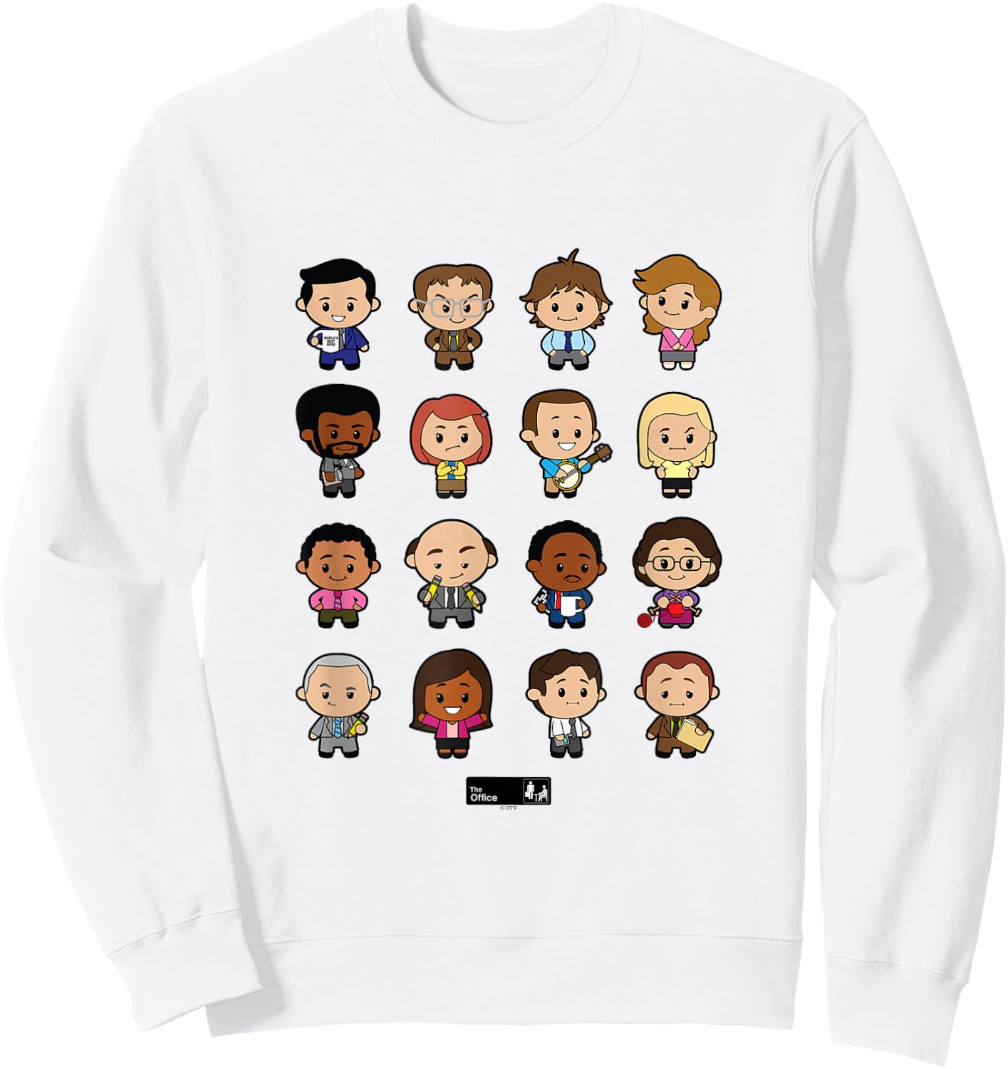 The Office Cute Characters Sweatshirt - Sweatshirt | White