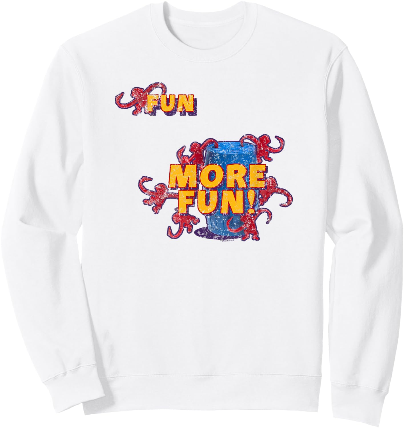 Fun More Fun! Vintage Barrel Logo Sweatshirt - Sweatshirt | White