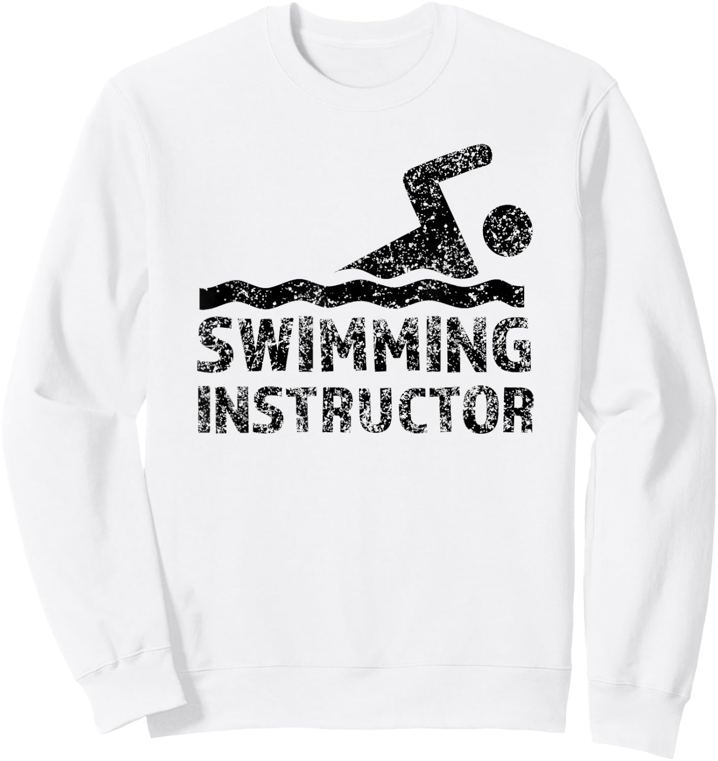 Swimming Instructor Lesson Swim Coach Sweatshirt - Sweatshirt | White