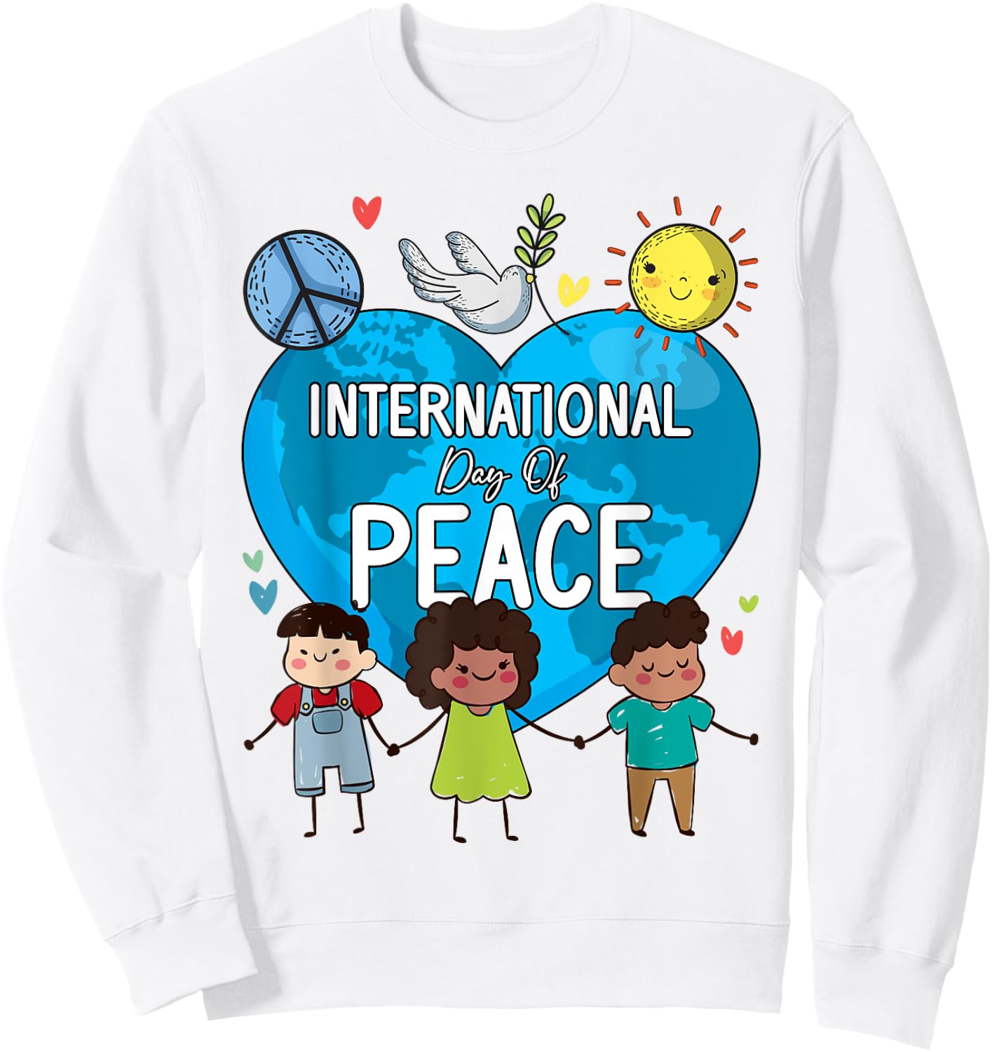 Peace Bird International Day Of Peace September 21st Kids Sweatshirt - Sweatshirt | White