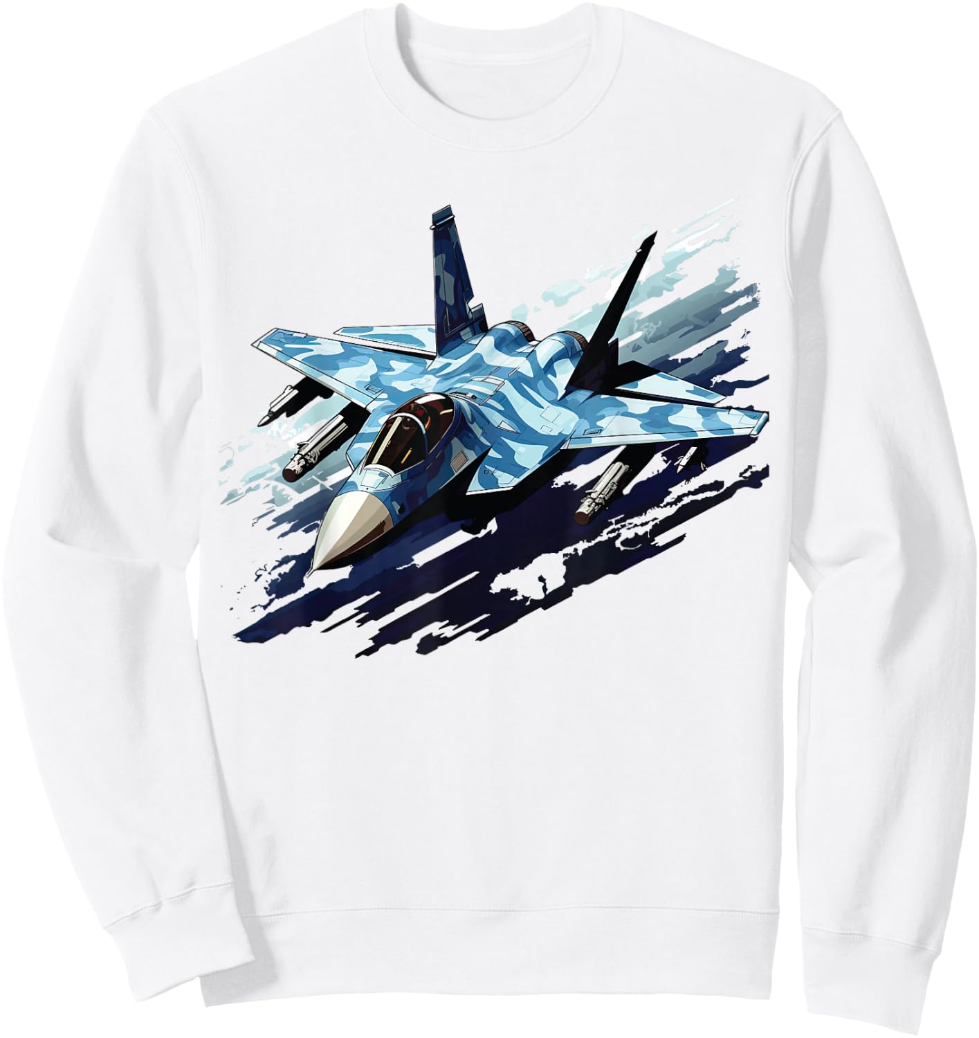 F-15 Strike Eagle Military Fighter Jet Kids Toddler Boys Men Sweatshirt - Sweatshirt | White
