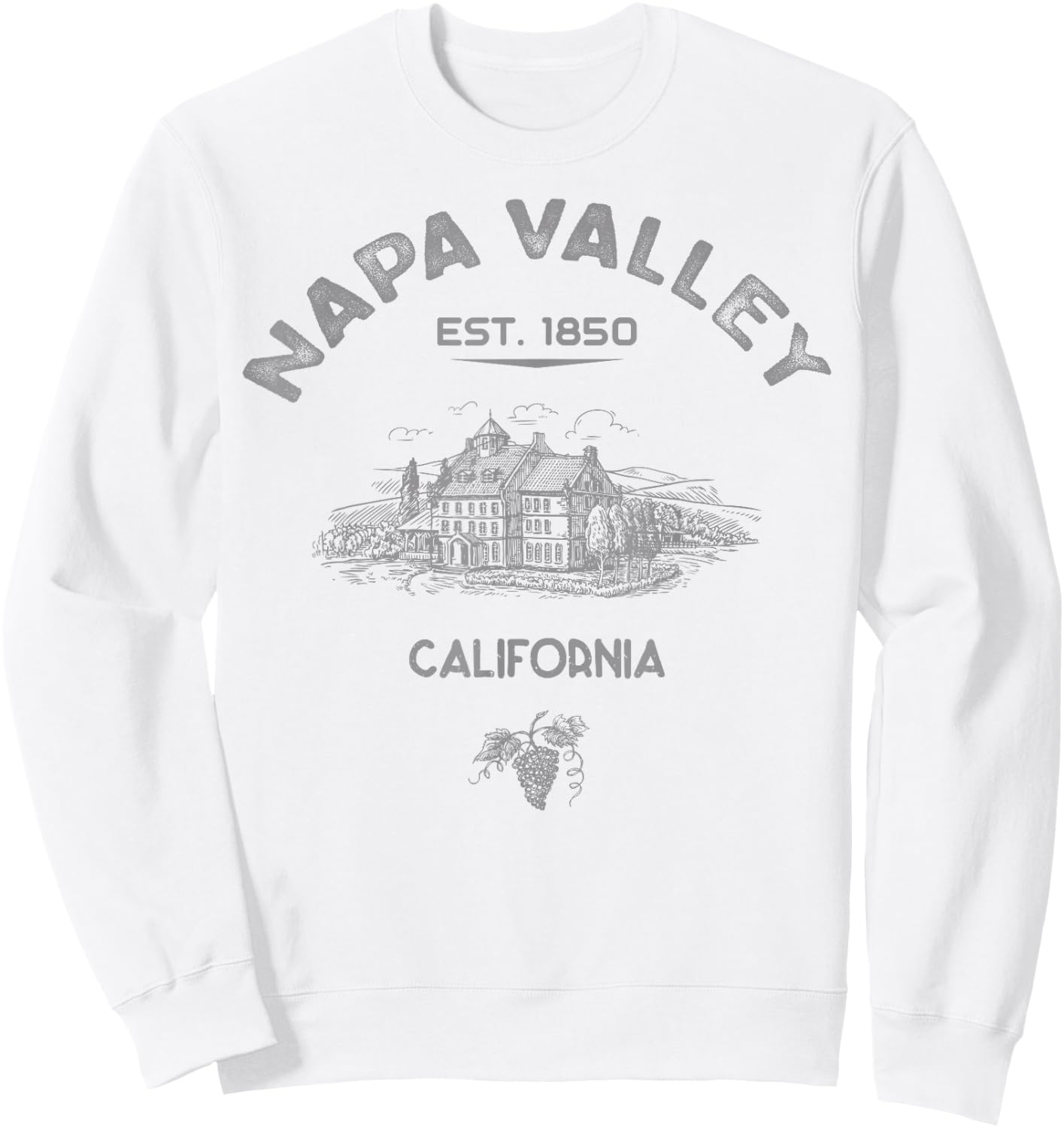 Napa Valley California Winery Souvenir Sweatshirt - Sweatshirt | White