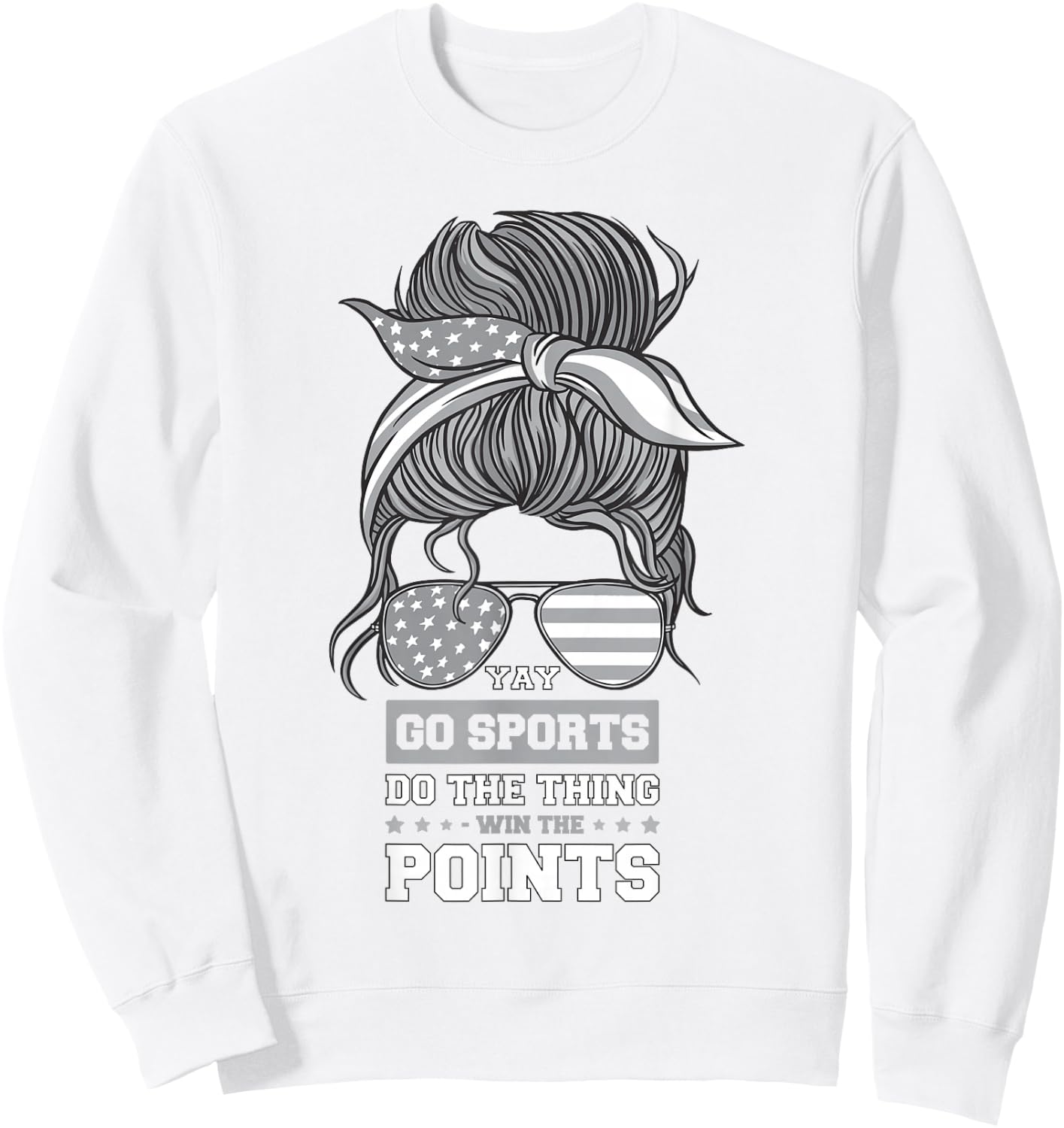 Non-Sports Fan Go Sports Yay Sports Sweatshirt - Sweatshirt | White