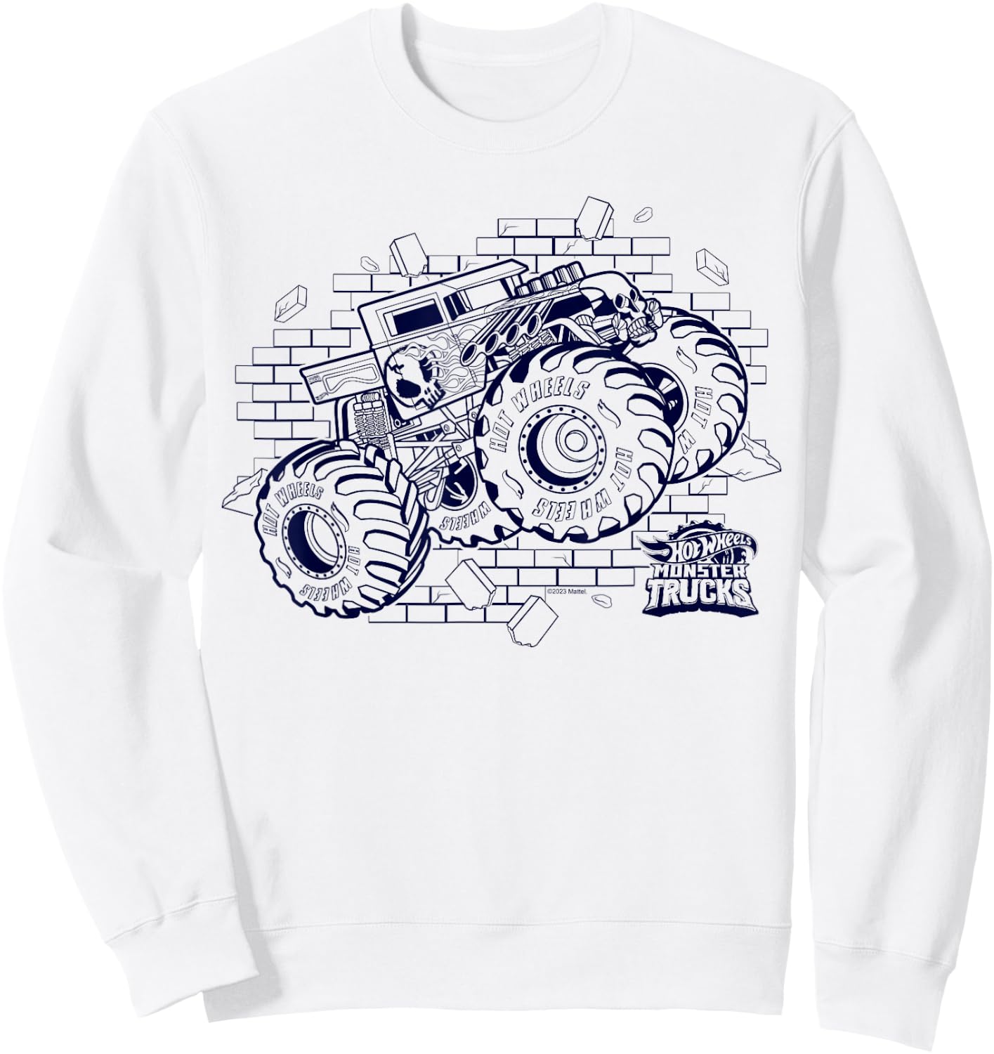 Hot Wheels - Bone Shaker Monster Truck Sweatshirt - Sweatshirt | White