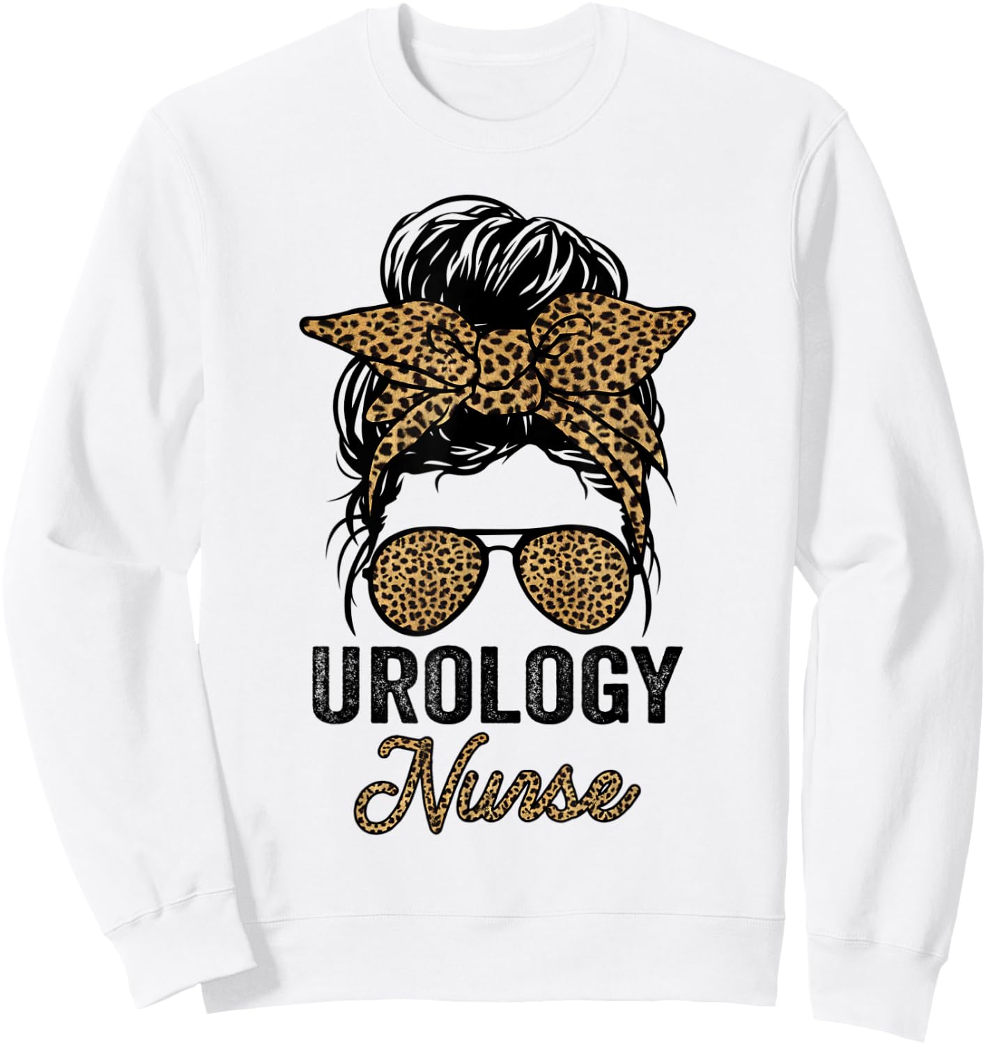Urology Nurse Appreciation Day Leopard Nurses Sweatshirt - Sweatshirt | White