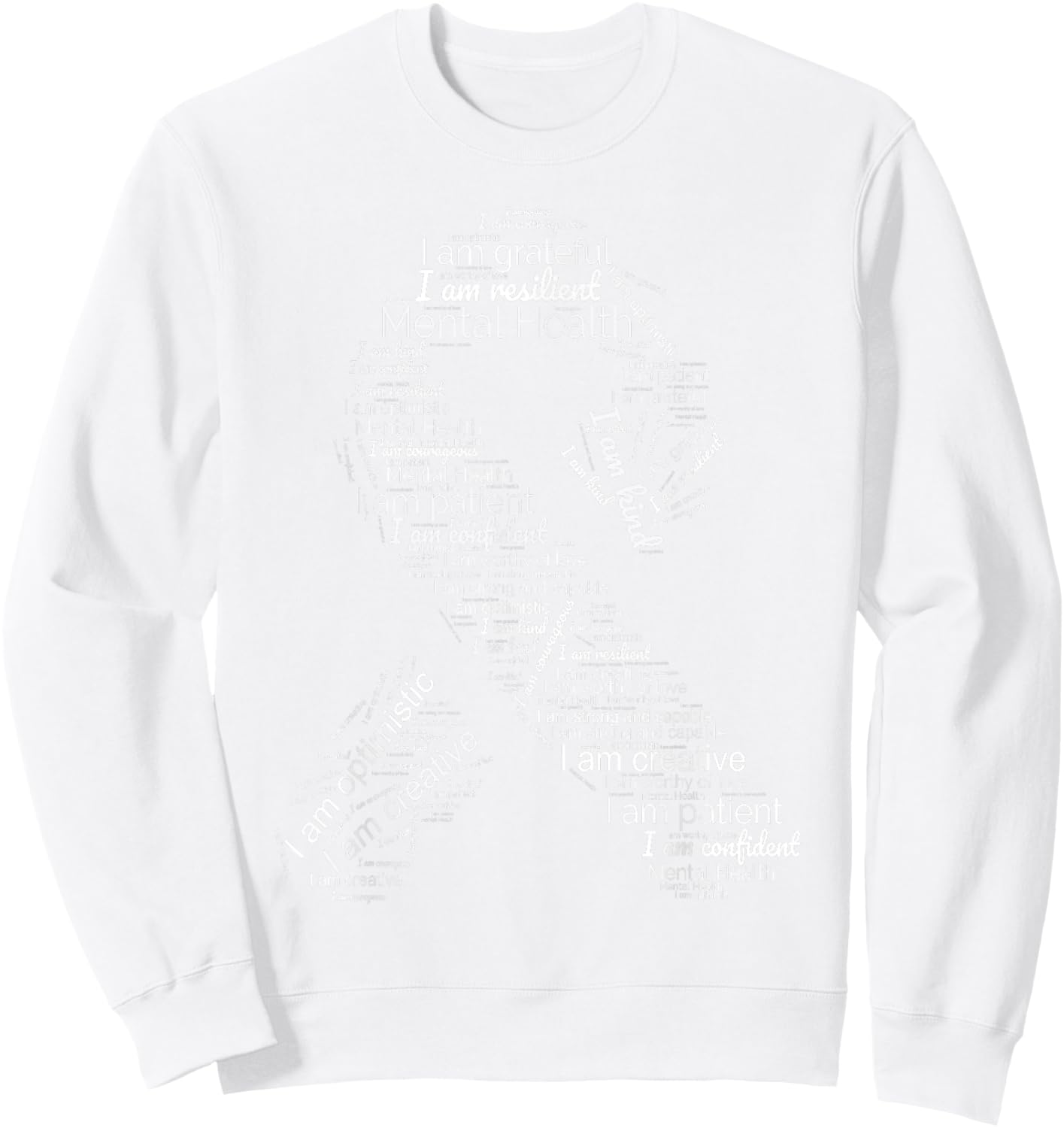Green Ribbon In May Support Mental Health Awareness Sweatshirt - Sweatshirt | White