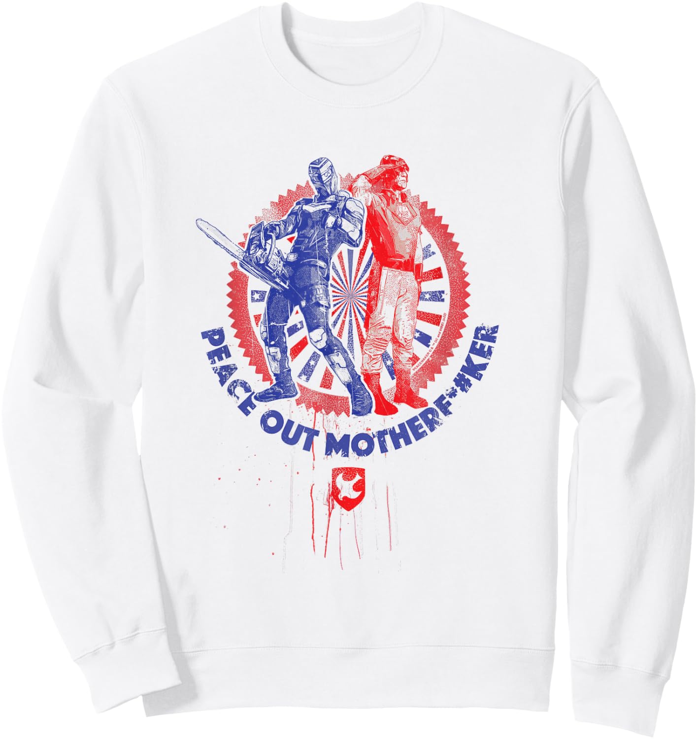 Peacemaker TV Series The Vigilante Peace Stamp Sweatshirt - Sweatshirt | White