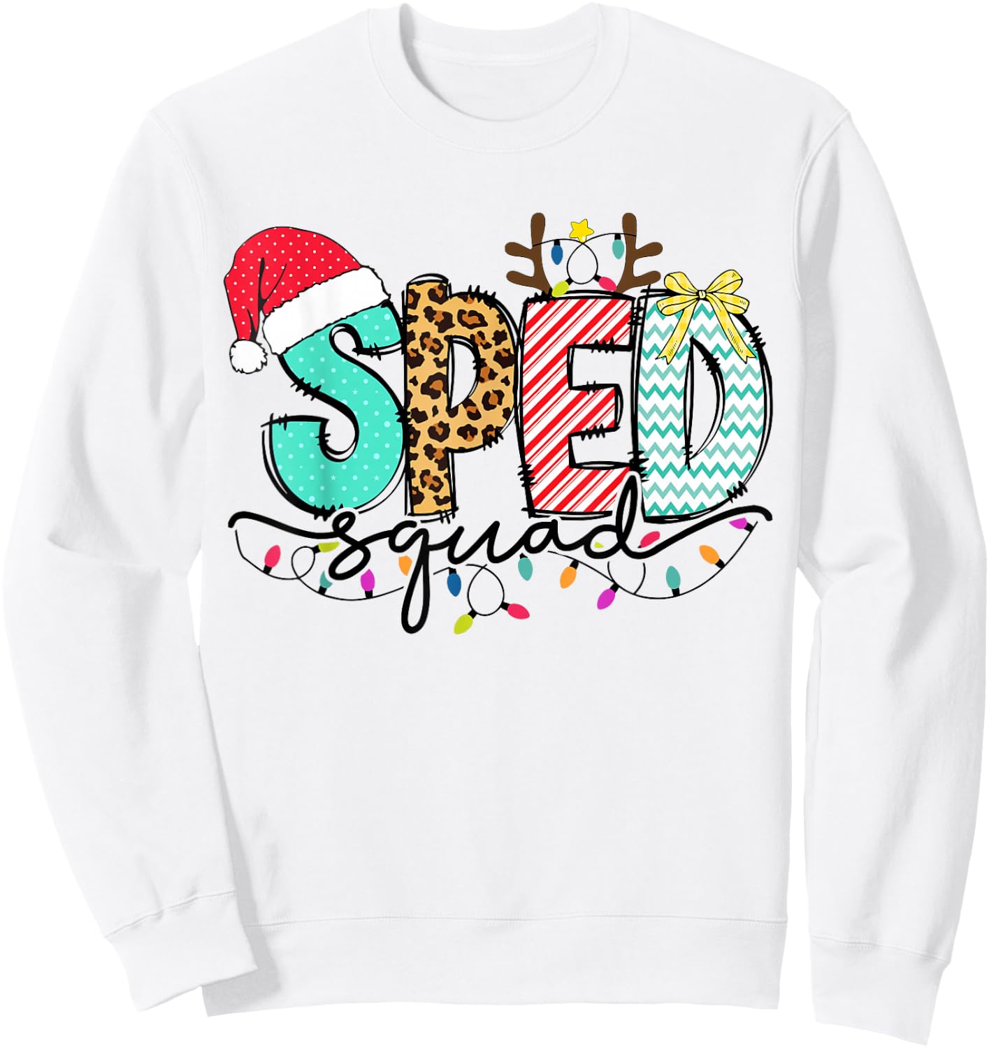 SPED Squad Special Education Teacher Autism Christmas Women Sweatshirt - Sweatshirt | White