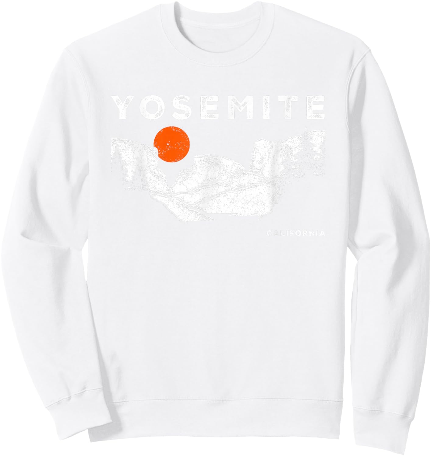Yosemite California National Park Retro Throwback Souvenir Sweatshirt - Sweatshirt | White