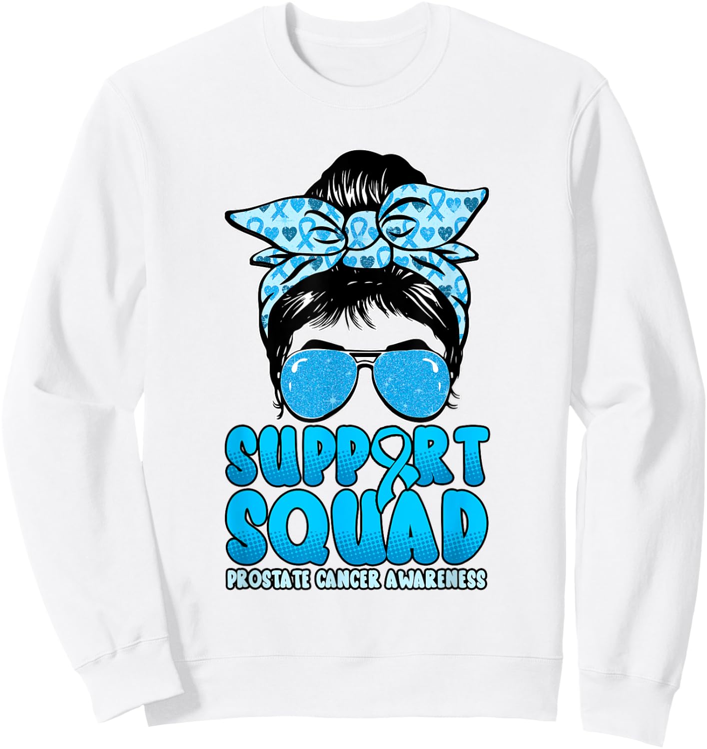 Support Squad Prostate Cancer Awareness Sweatshirt - Sweatshirt | White