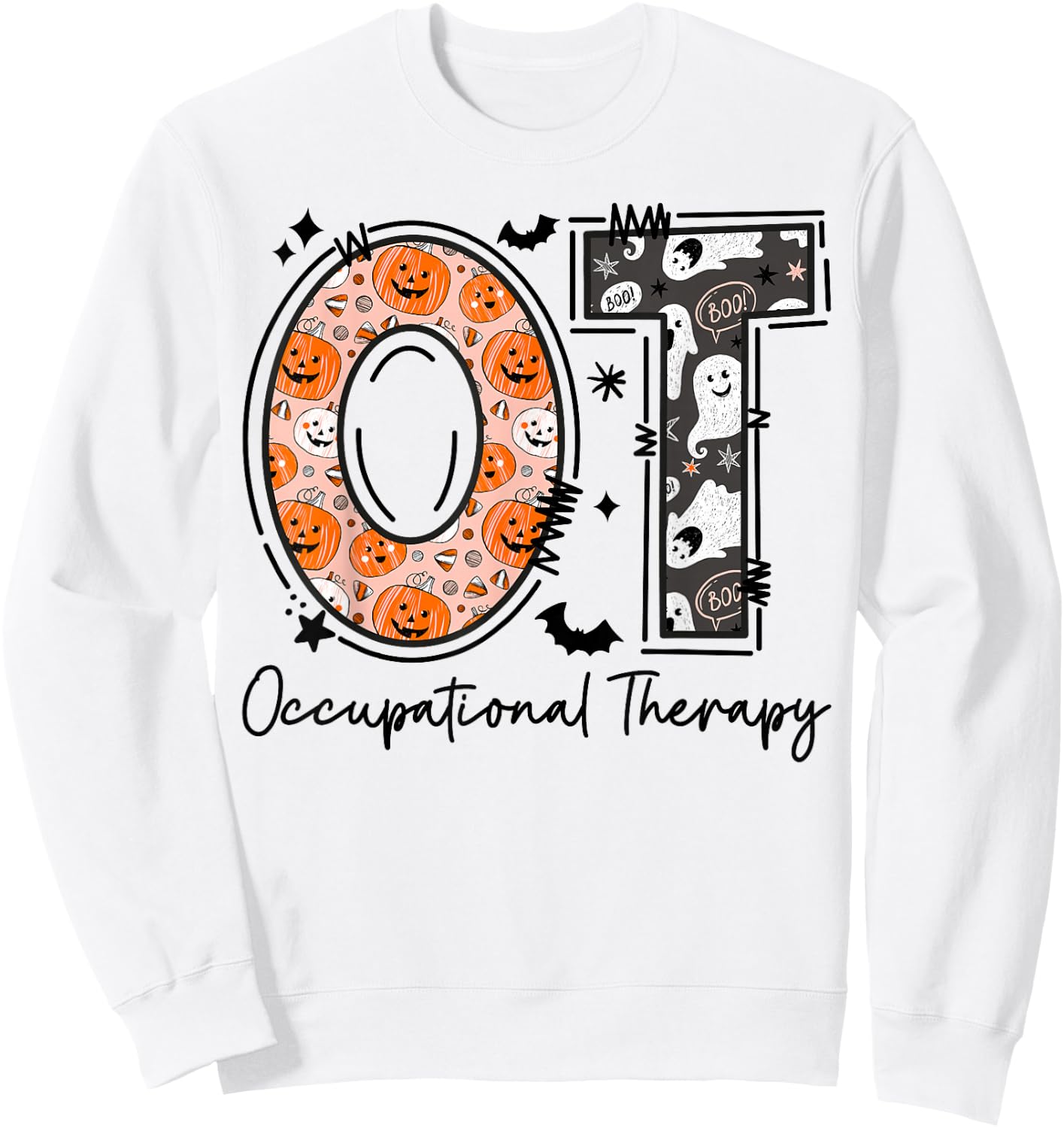 OT Occupational Therapy Therapist Halloween OTA Spooky Sweatshirt - Sweatshirt | White