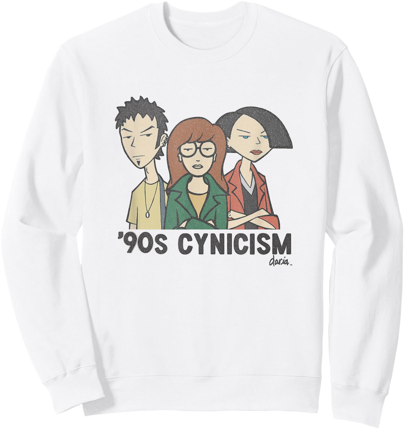 Daria 90's Cynicism Group Shot Vintage Poster Sweatshirt - Sweatshirt | White