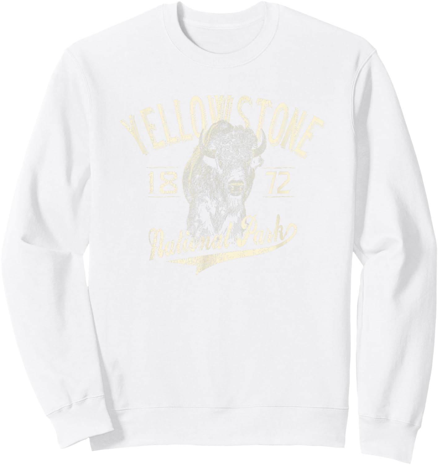 Yellowstone National Park Vintage Sweatshirt - Sweatshirt | White