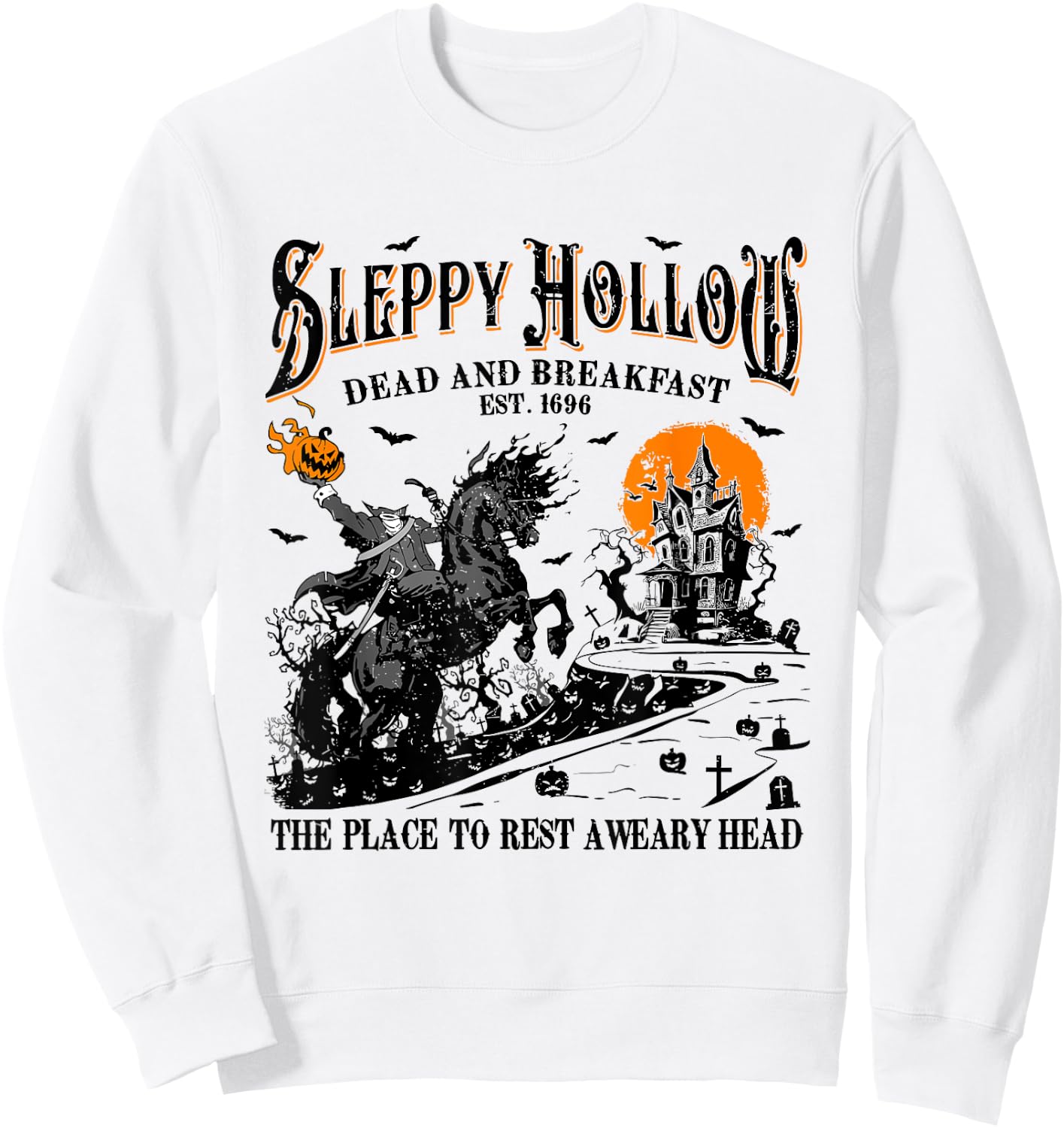 Horseman Halloween Sleepy Hollow Retro Vintage Headless Sweatshirt - Sweatshirt | White