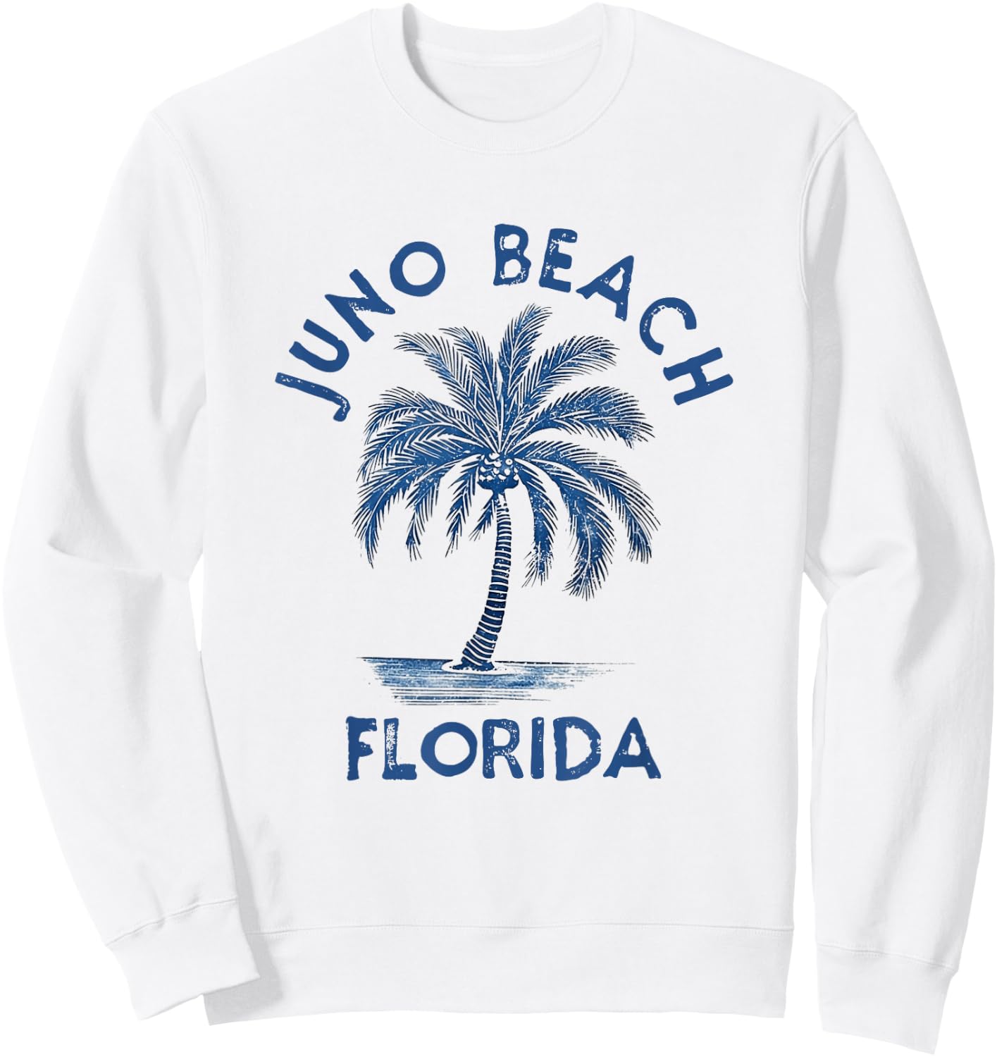 Vintage Juno Beach Florida Palm Tree FL Retro Sweatshirt - Sweatshirt | White