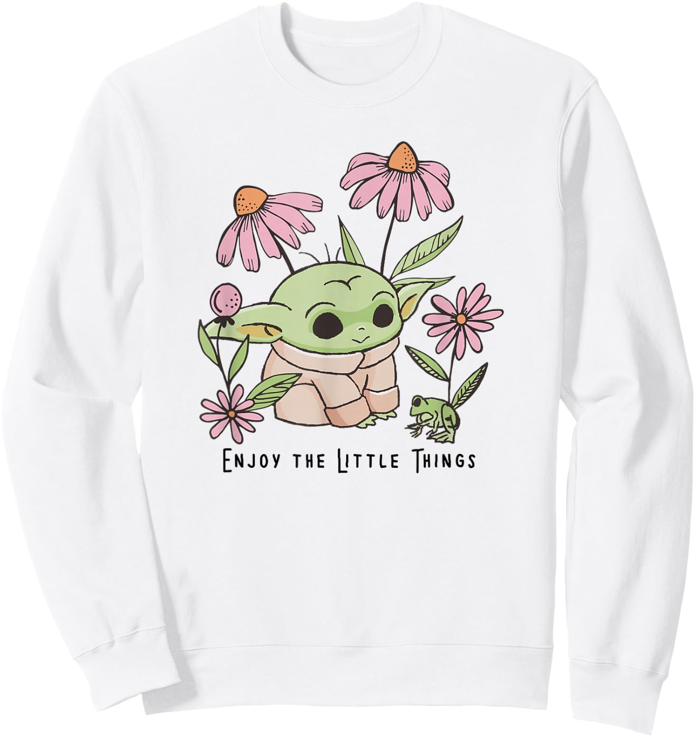 Star Wars: The Mandalorian Grogu Enjoy The Little Things Sweatshirt - Sweatshirt | White