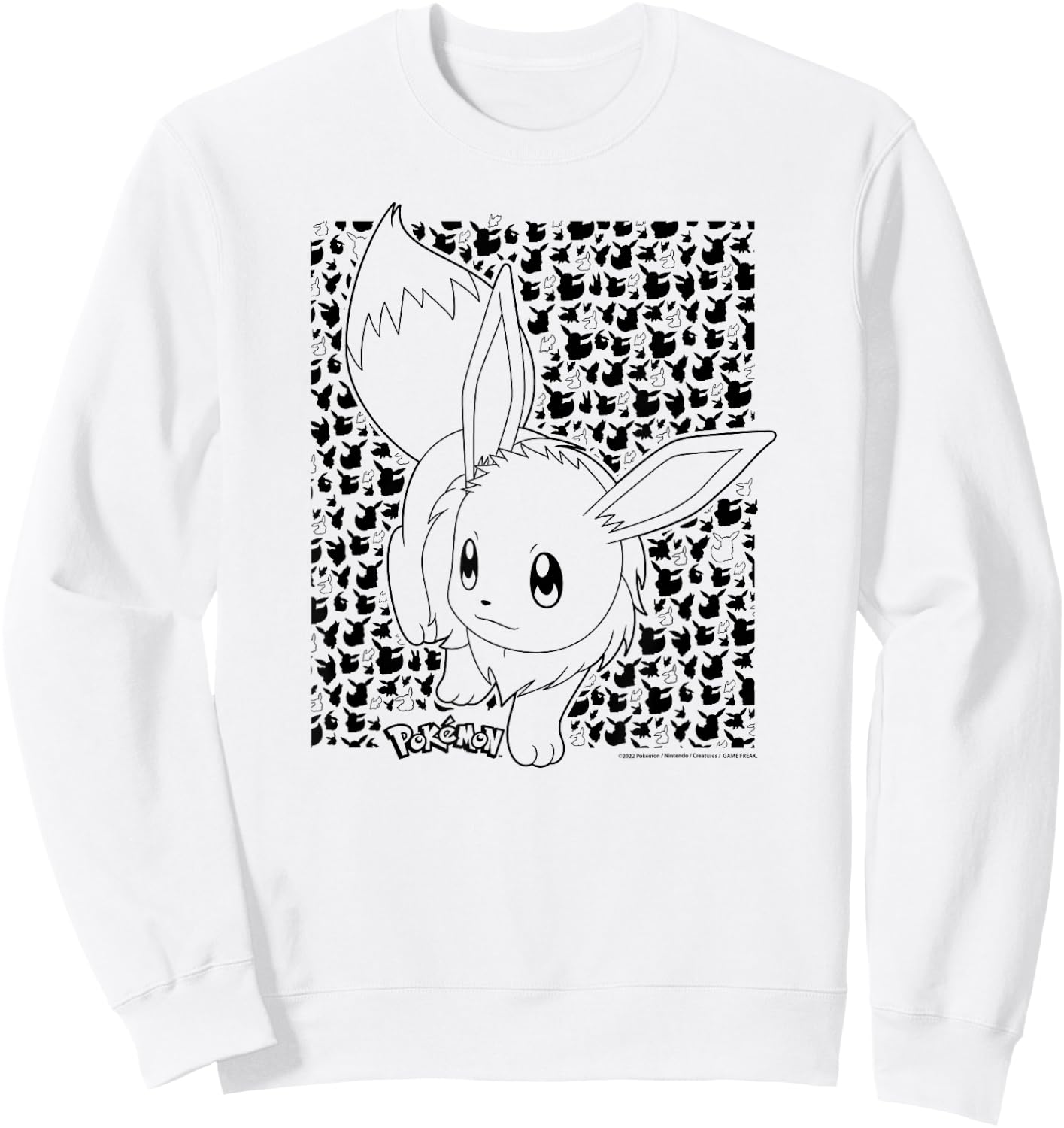 Pokémon - Eevee Pattern Sweatshirt - Sweatshirt | White