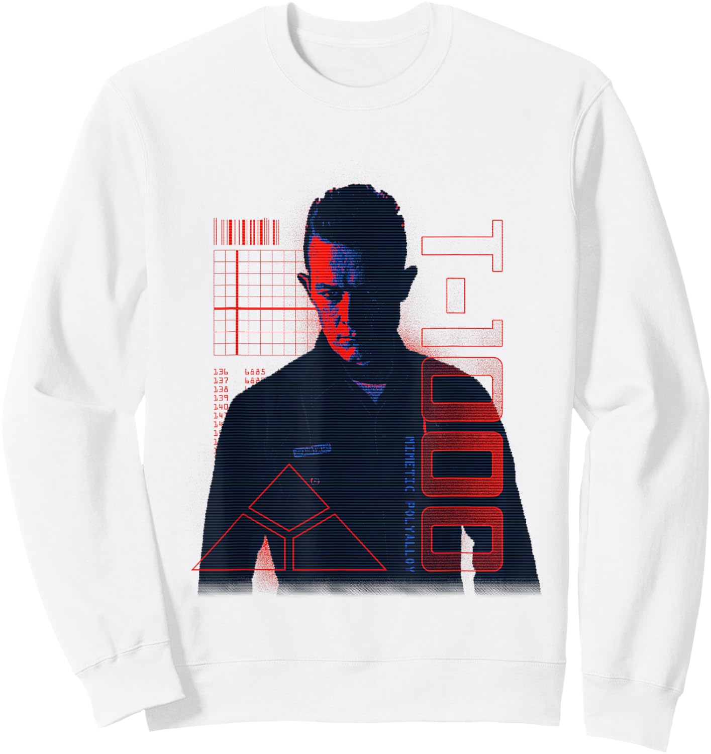 Terminator 2 Judgement Day T 1000 Sweatshirt - Sweatshirt | White