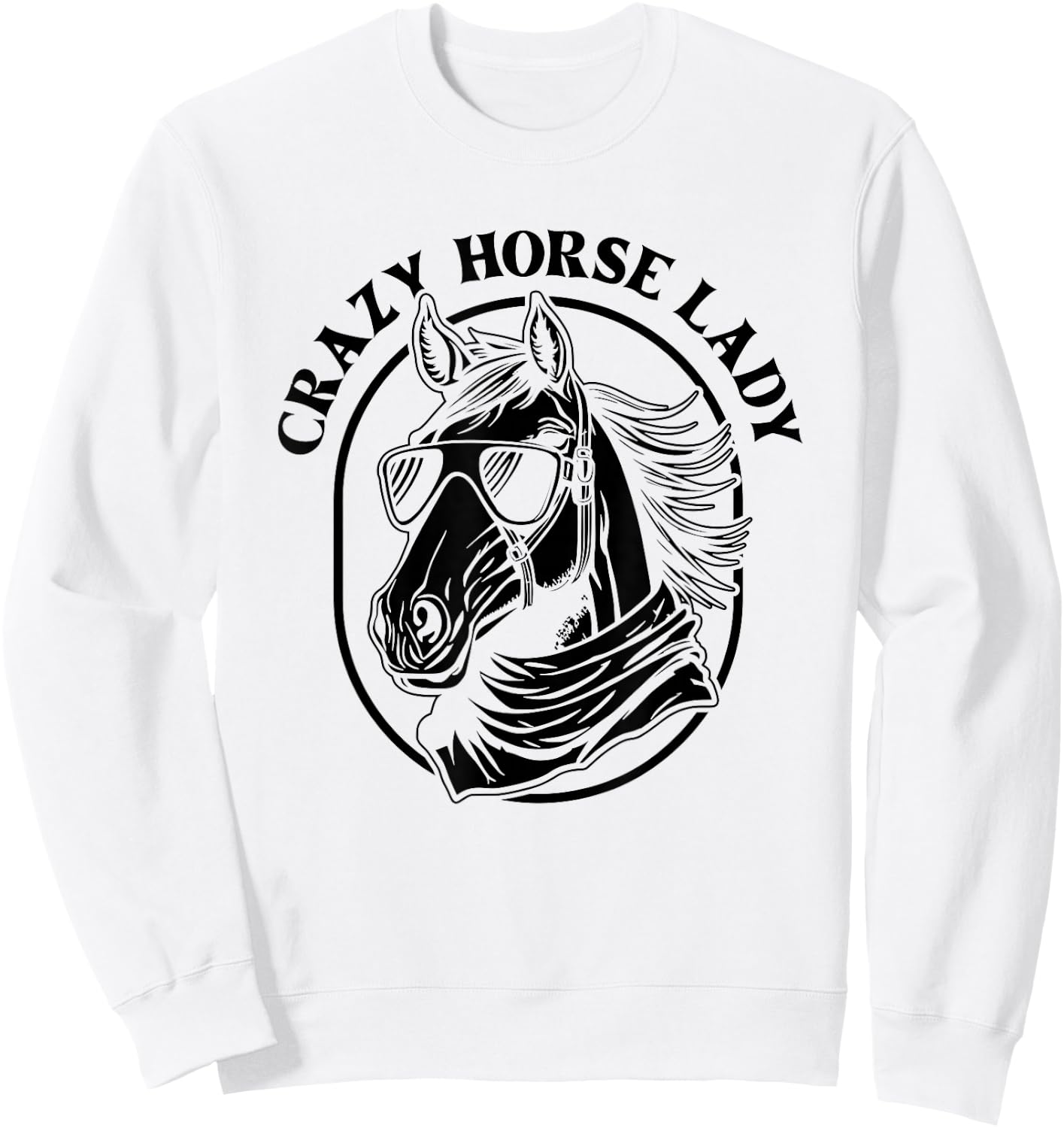 Equestrian Horse Riding Horse Sweatshirt - Sweatshirt | White