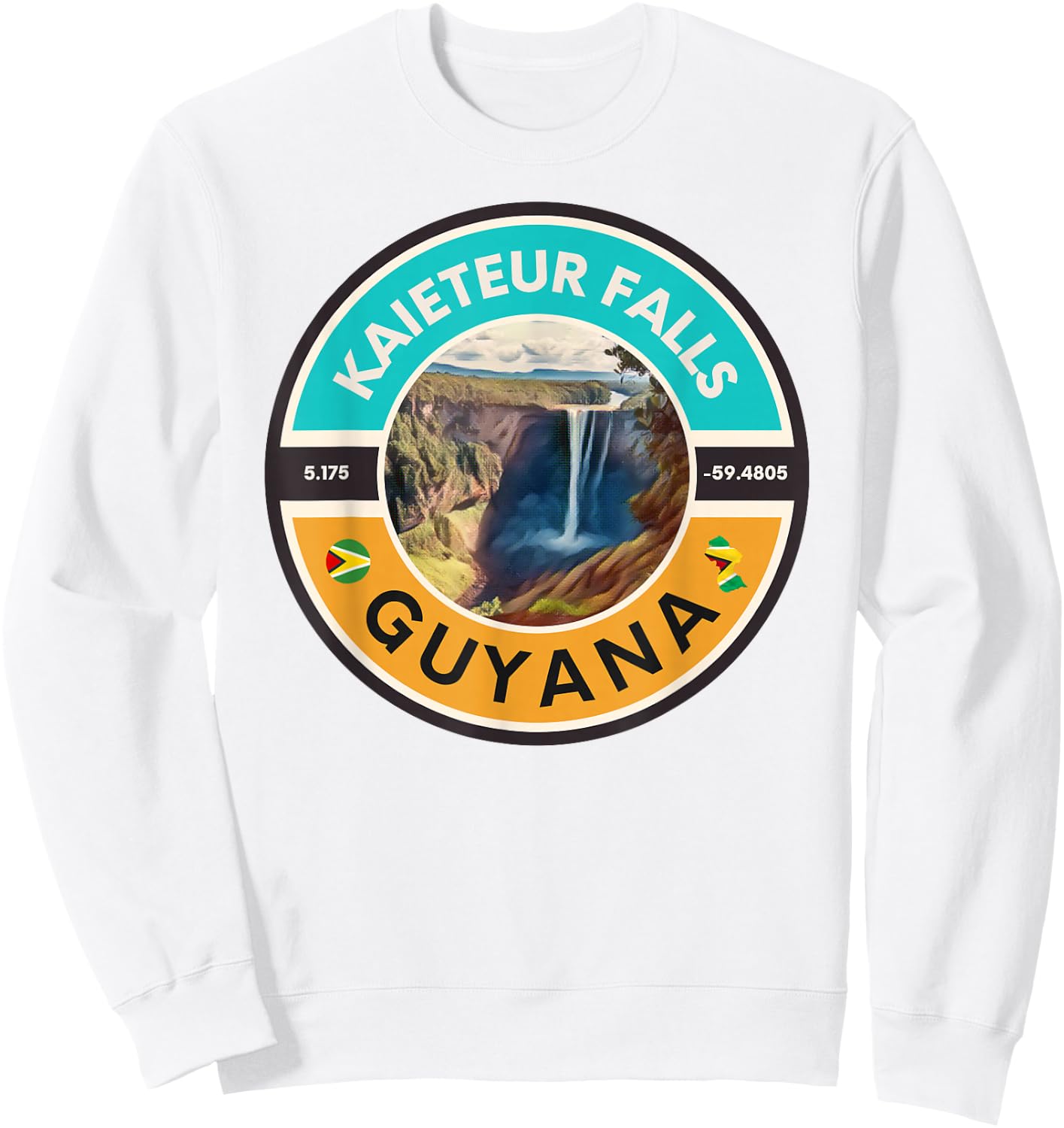Kaieteur Falls Guyana - Geographic Location Sweatshirt - Sweatshirt | White
