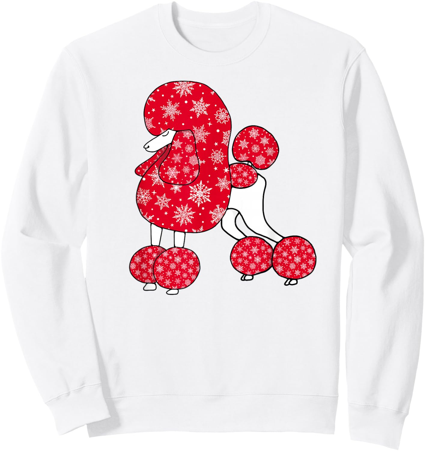 Cute Christmas Poodle For Standard Poodle Lovers Sweatshirt - Sweatshirt | White