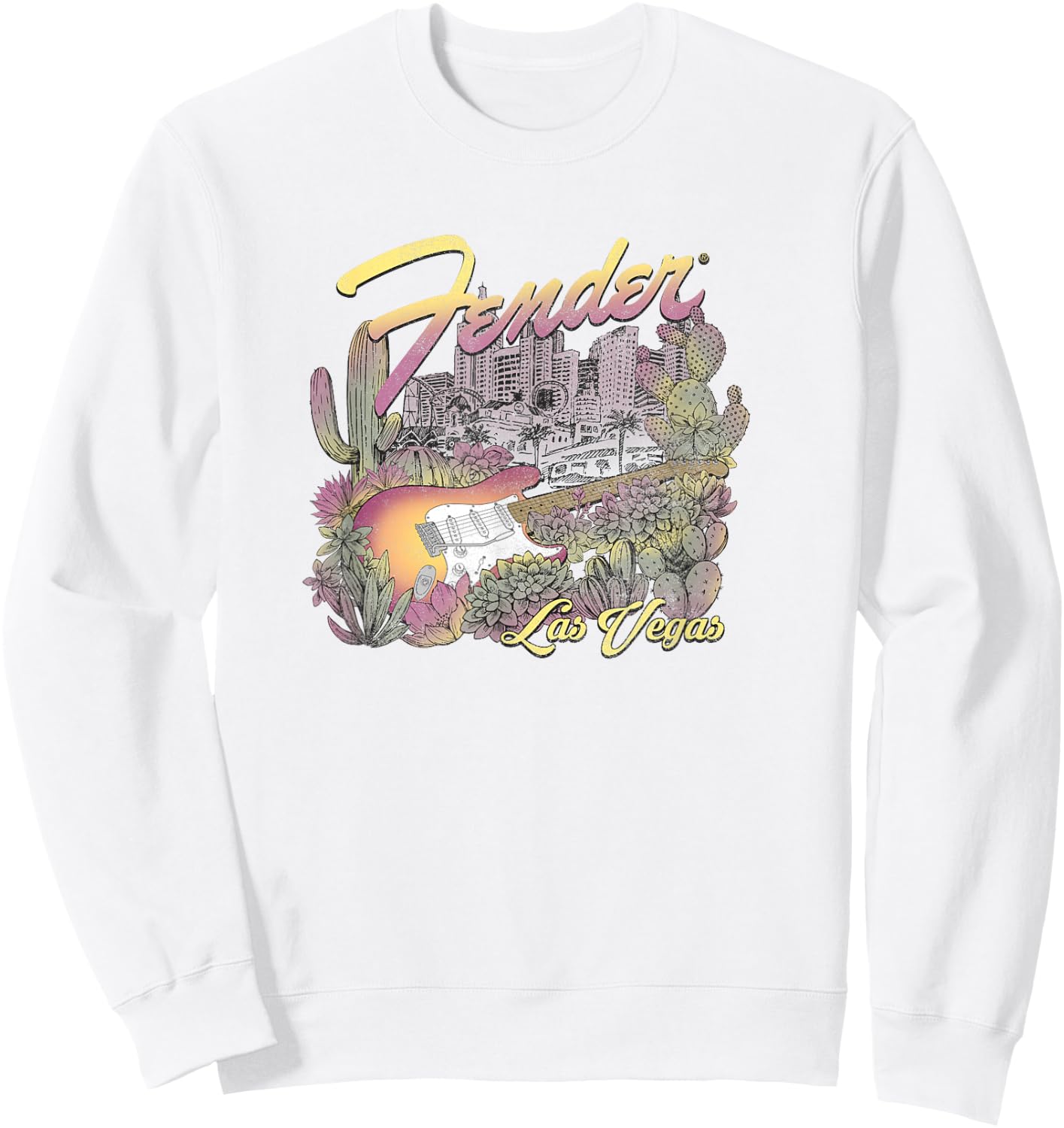Fender Guitar Las Vegas Casino Resort Sweatshirt - Sweatshirt | White
