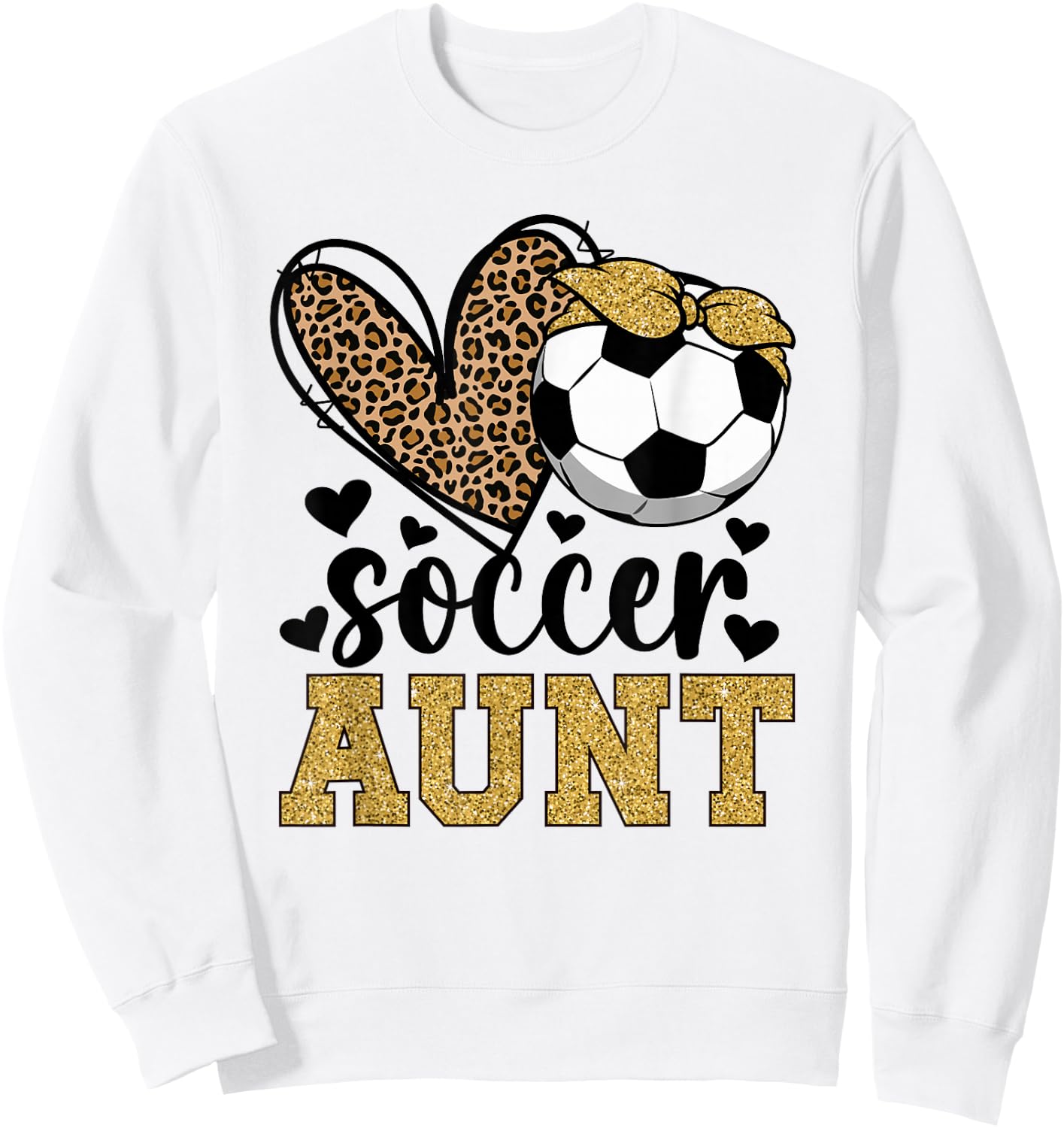 Soccer Aunt Heart Soccer Auntie Of A Soccer Player Aunt Sweatshirt - Sweatshirt | White