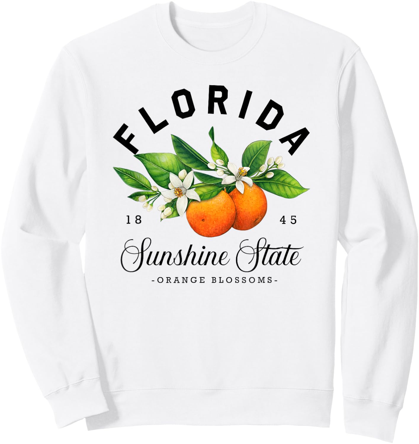 Florida Shirt, Watercolor Orange Blossoms Sweatshirt - Sweatshirt | White
