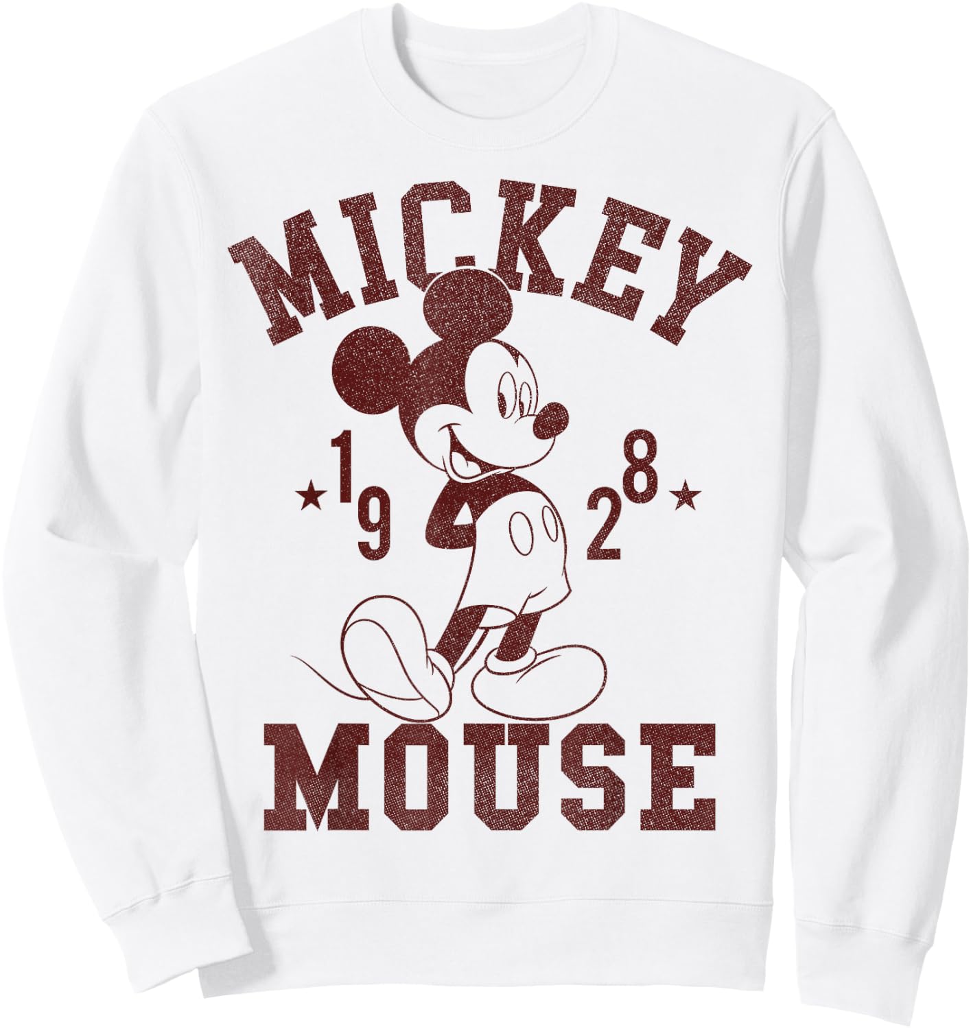 Mickey Mouse 1928 Maroon Portrait Sweatshirt - Sweatshirt | White