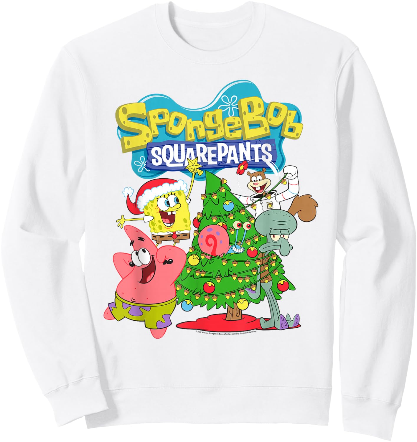 SpongeBob SquarePants Christmas Tree Sweatshirt - Sweatshirt | White