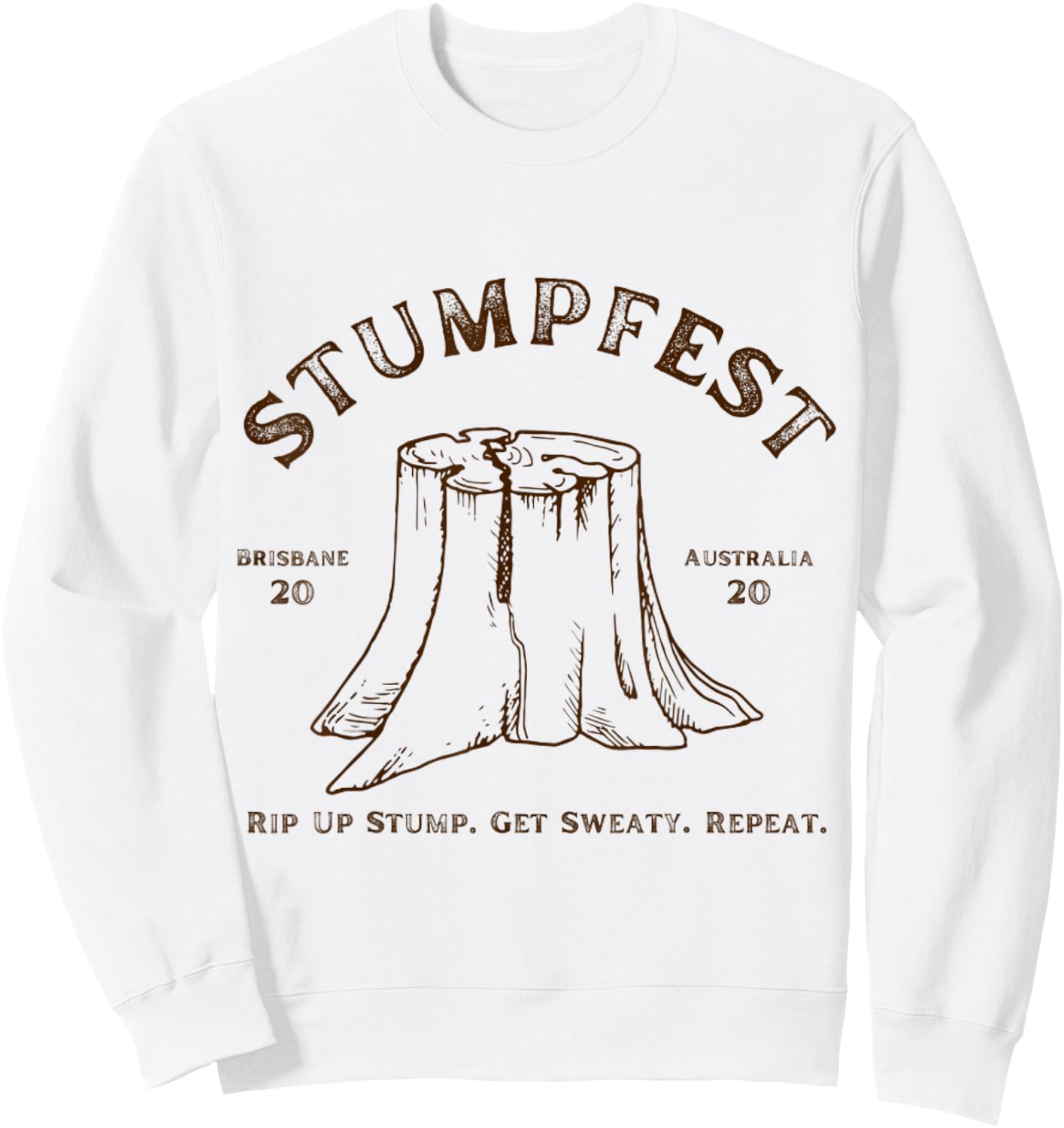 Vintage STUMPFEST! Grey Vintage Distressed Modern Vintage Sweatshirt - Sweatshirt | White