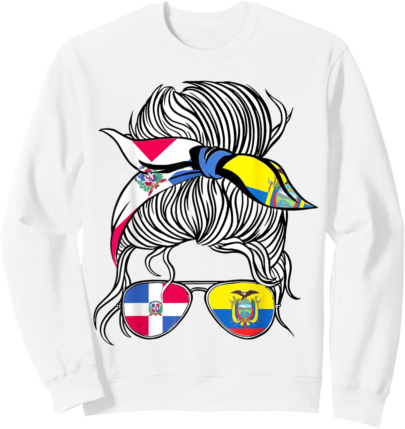 Dominican Republic Flag Ecuador Grown Women Girl Country Sweatshirt - Sweatshirt | White