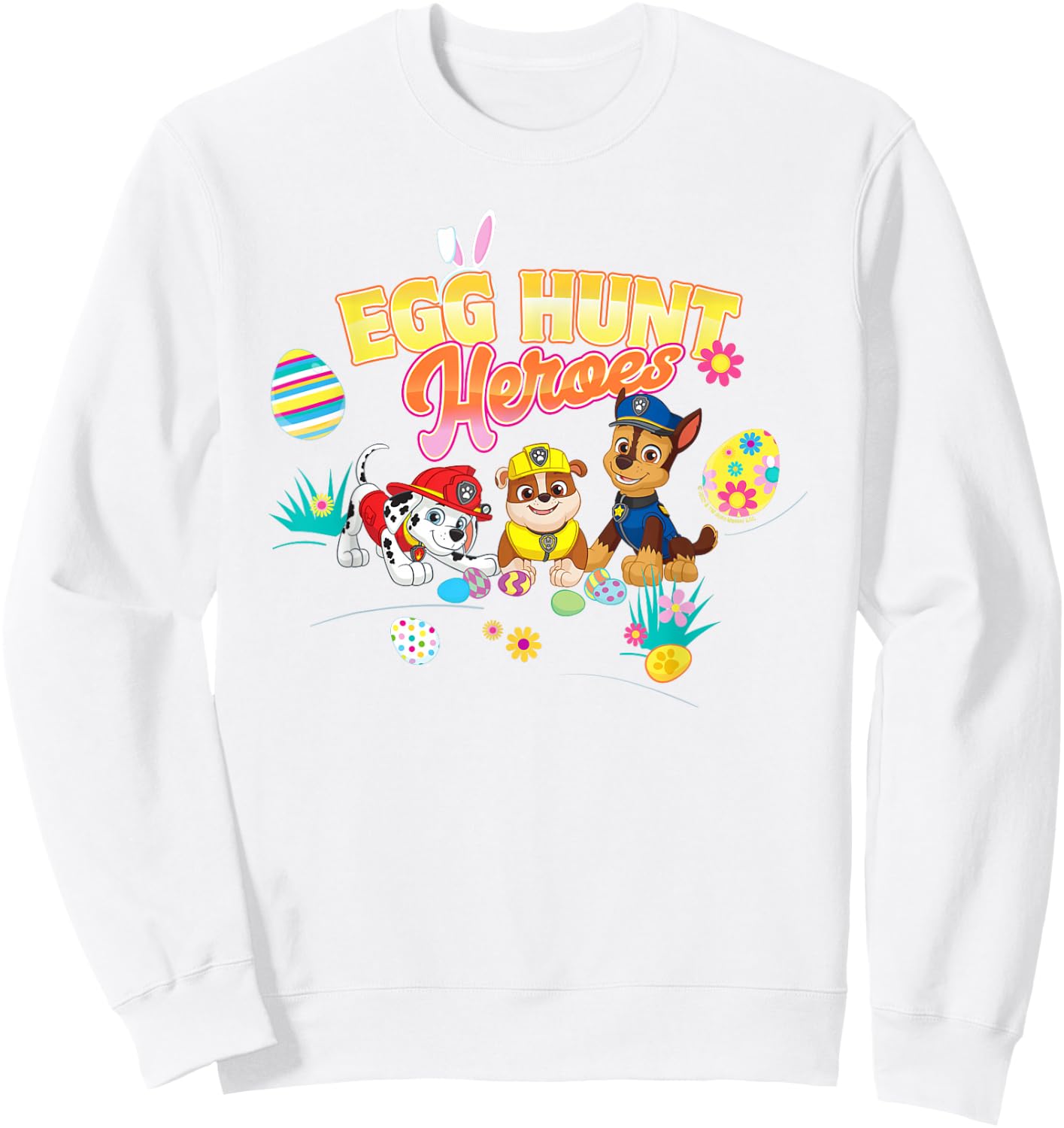 PAW Patrol Easter Egg Hunt Heroes Chase, Rubble And Marshall Sweatshirt - Sweatshirt | White