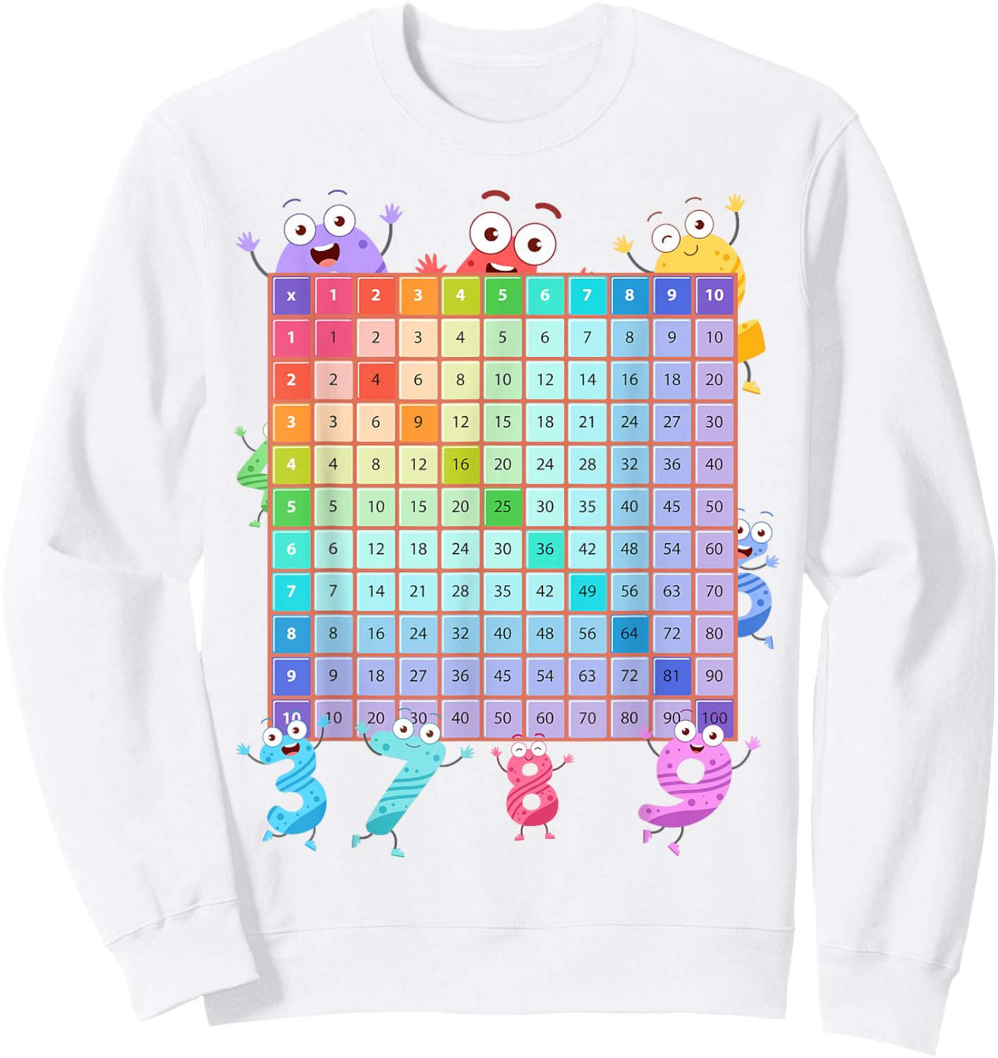Maths Fancy Dress Idea For Kids & Kids Multiplication Square Sweatshirt - Sweatshirt | White