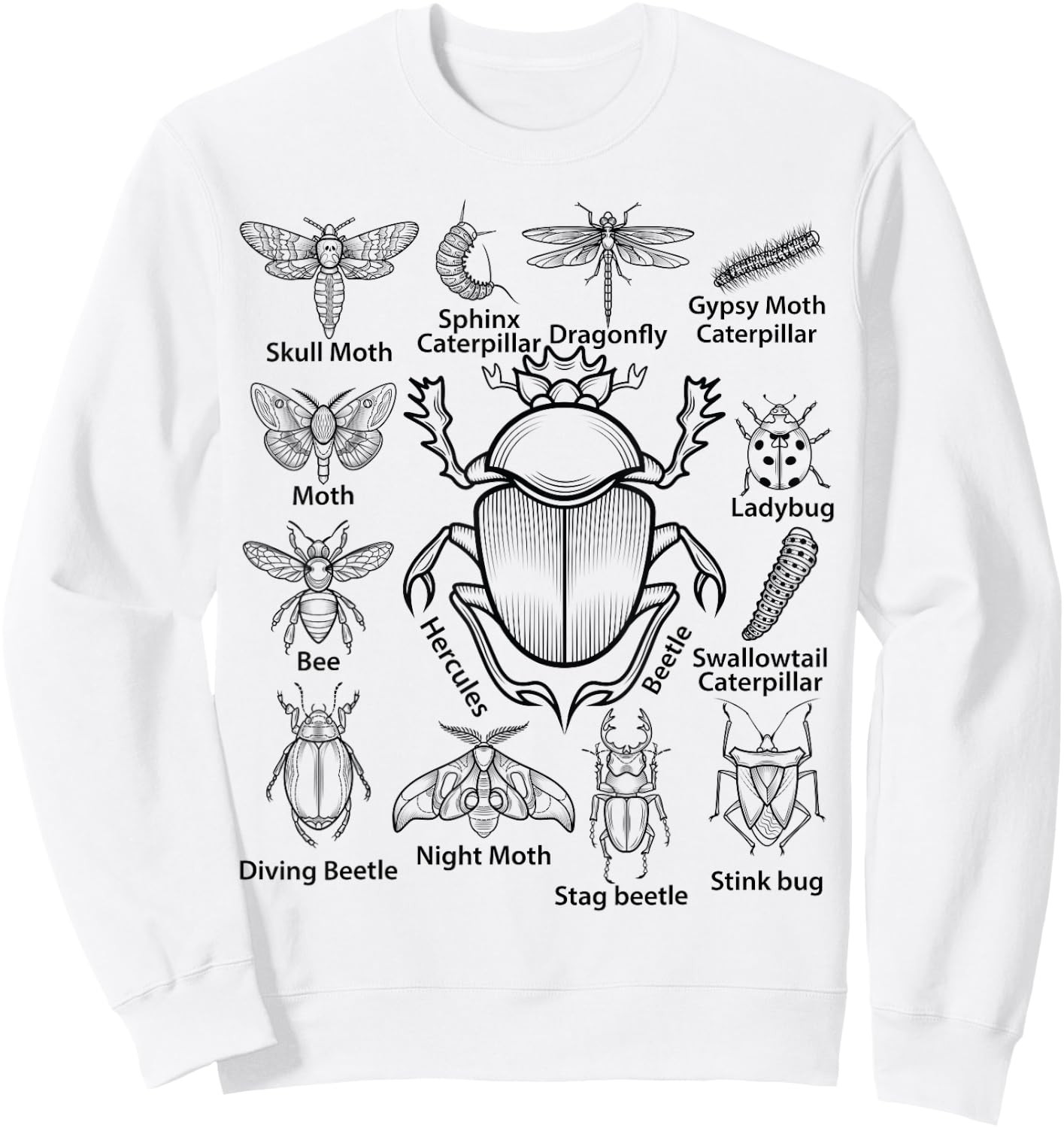 Hercules Beetle Bug Insects Collection Bugs entomology Boys Sweatshirt - Sweatshirt | White