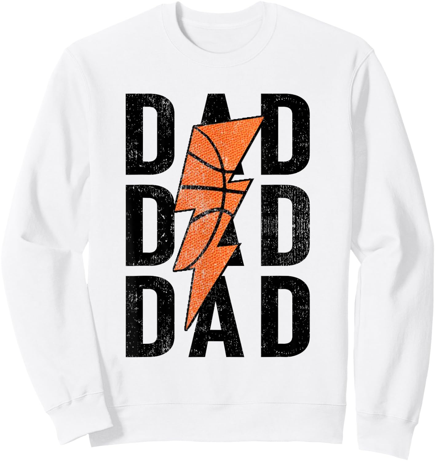 Daddy Basketball Lightning Basketball Dad Gifts Father's Day Sweatshirt - Sweatshirt | White