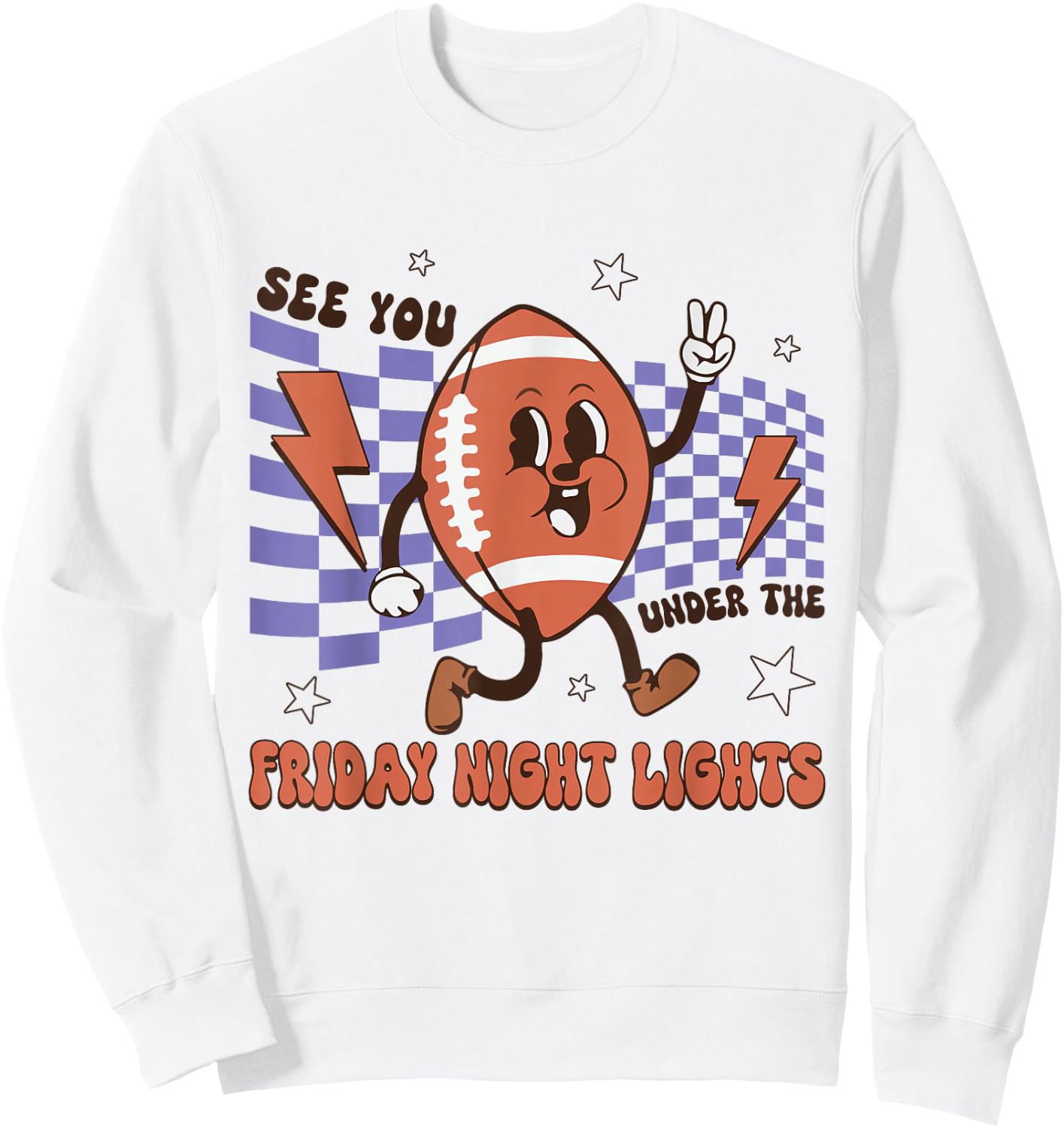 Football Character See You Under The Friday Night Lights Sweatshirt - Sweatshirt | White