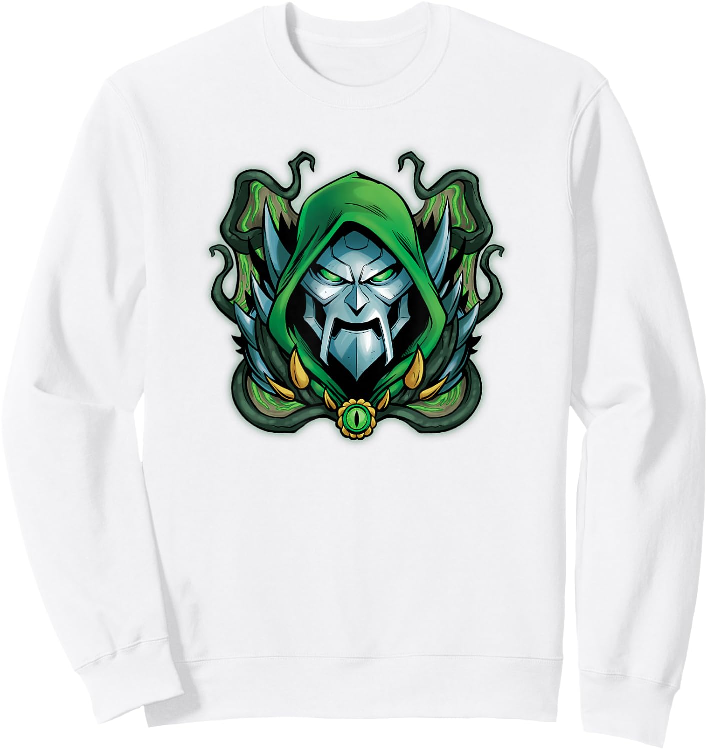 Marvel Mech Strike Doctor Doom Villainous Monster Eye Sweatshirt - Sweatshirt | White