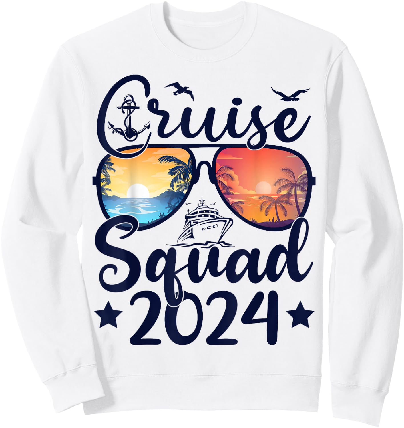 Cruise Squad 2024 Summer Vacation Family Cruise Ship Sweatshirt - Sweatshirt | White