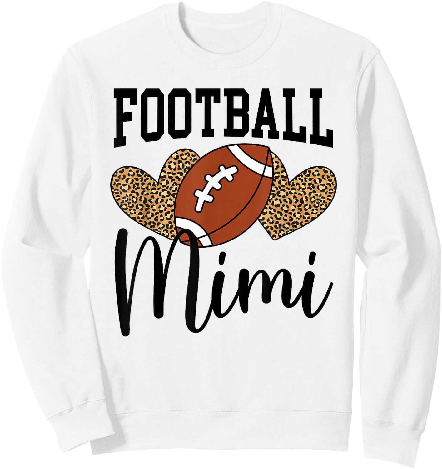 Football Mimi Hearts Grandma Mimi of A Football Player Sweatshirt - Sweatshirt | White