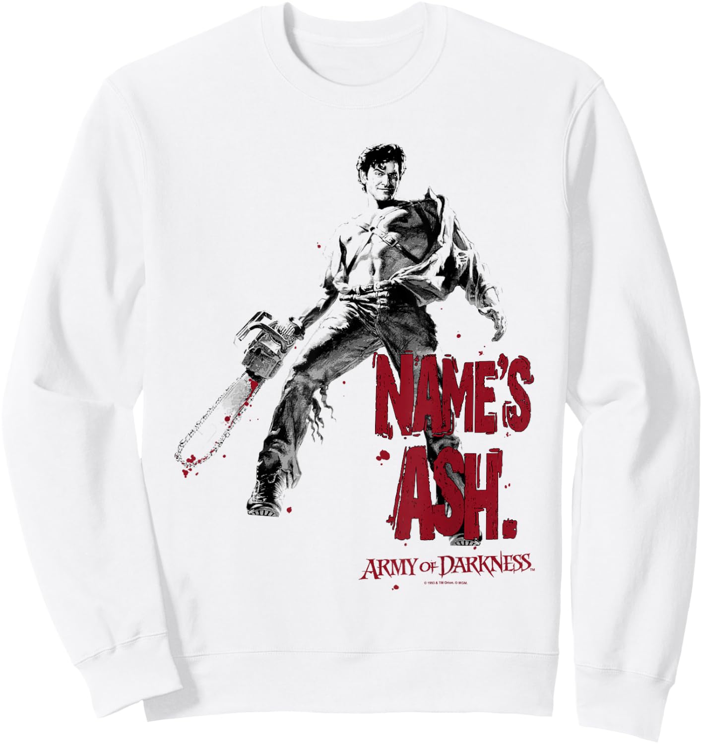 Army of Darkness Names Ash Sweatshirt - Sweatshirt | White