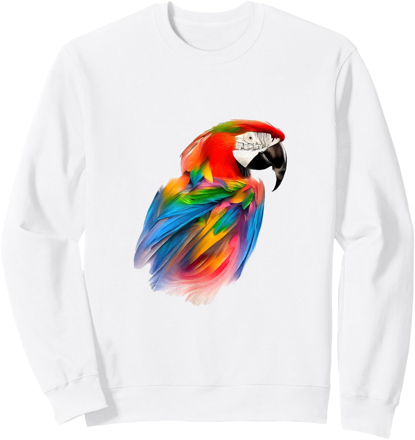 Red Macaw Parrot Colourful Bird Macaw Kanga Scarlet Macaw Sweatshirt - Sweatshirt | White