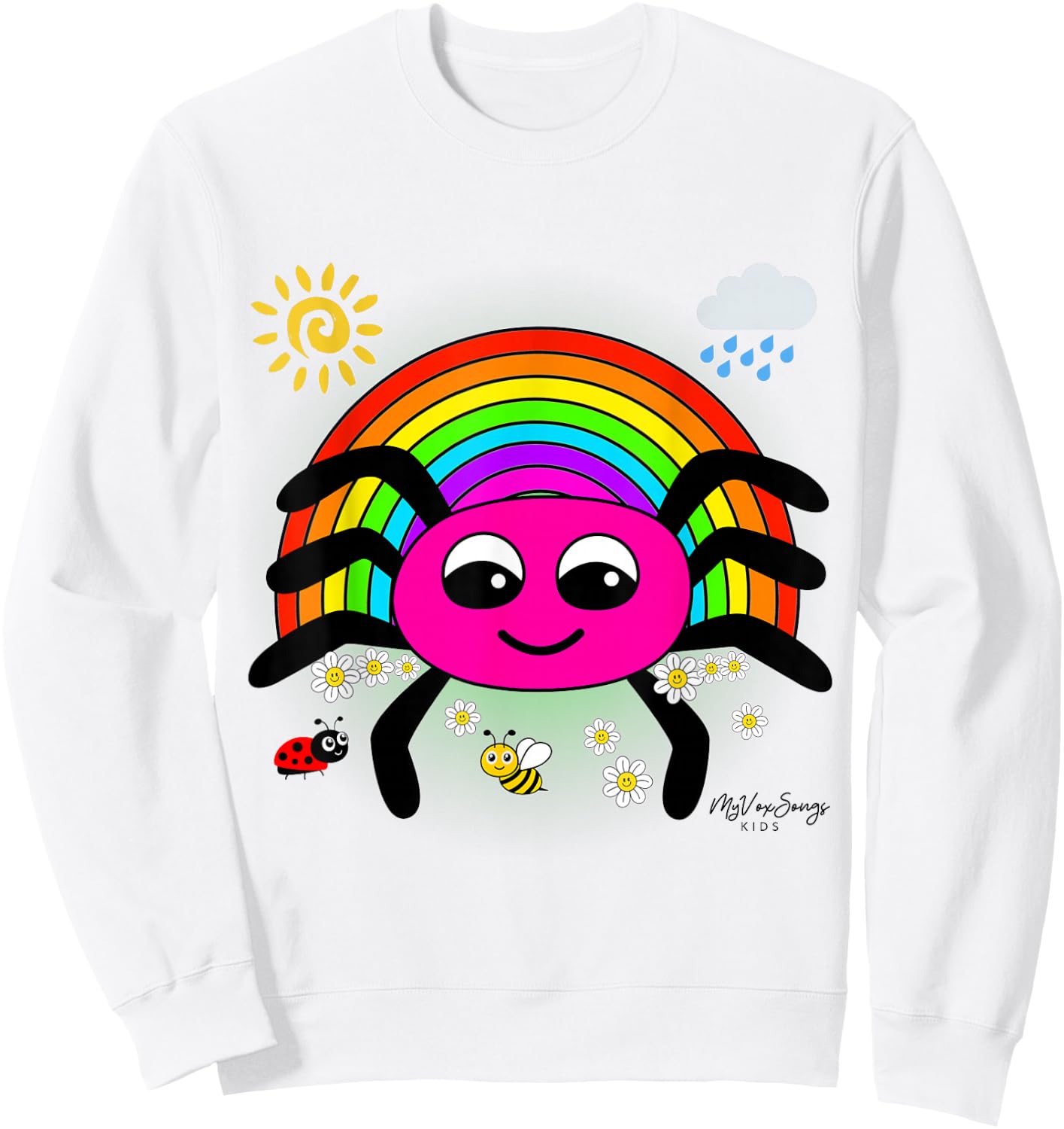 Itsy Bitsy Incy Wincy Spider Cute Nursery Rhymes design Sweatshirt - Sweatshirt | White