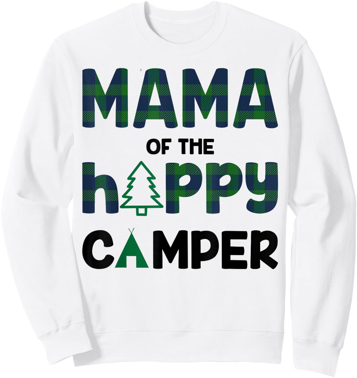 Mama of Happy Camper 1st Birthday Mama Sweatshirt - Sweatshirt | White